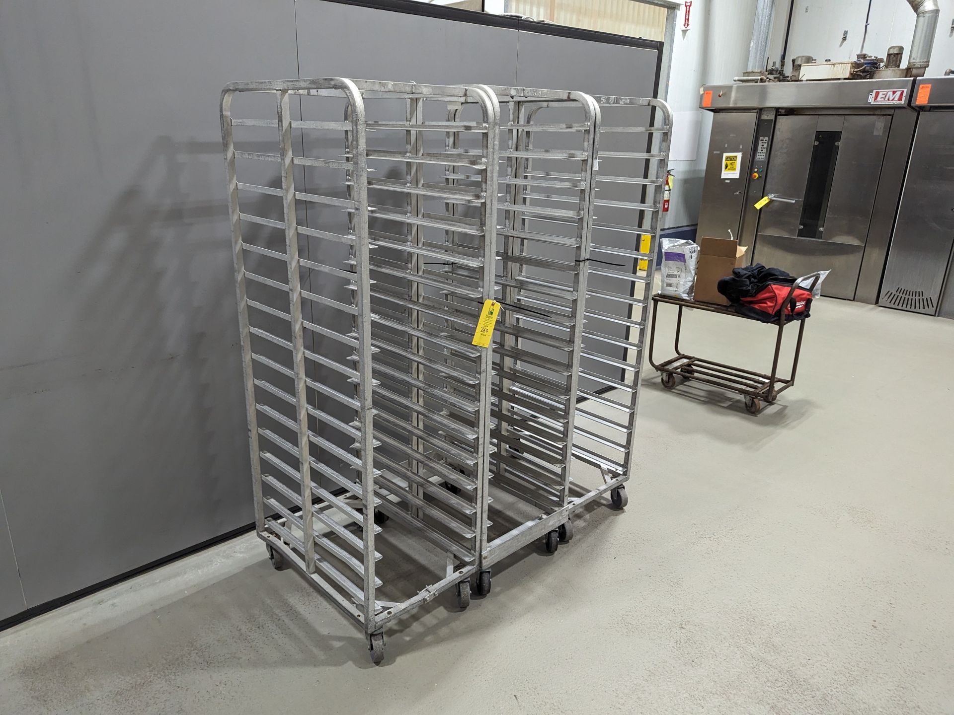 Lot of 3 Aluminum Racks, Dimensions LxWxH: 57x37x69 Measurements are for lot of 3 together - Image 3 of 6