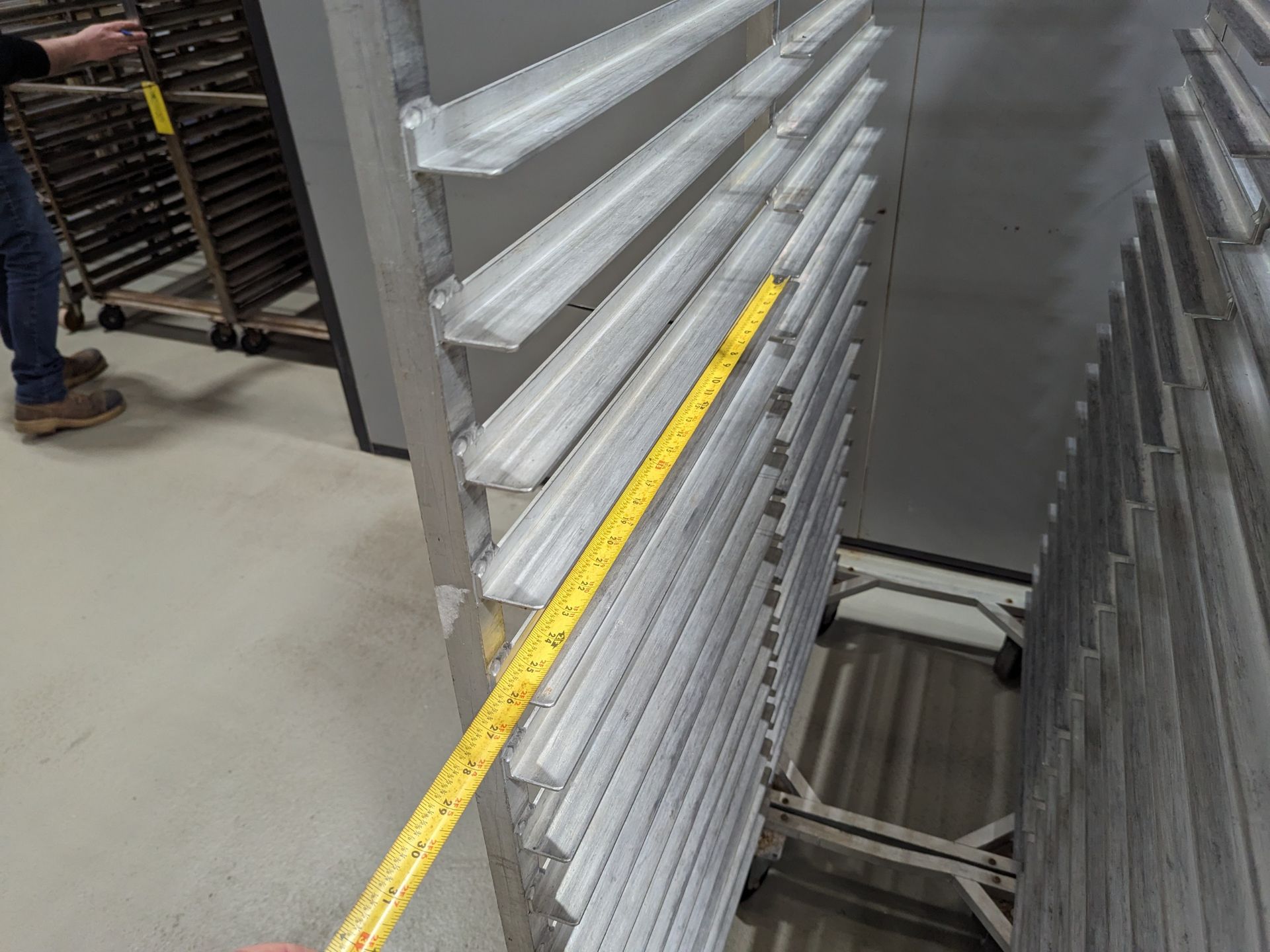 Lot of 4 Single Wide Aluminum Bakery Racks, Dimensions LxWxH: 53x41x69 Measurements are for lot of - Image 4 of 6