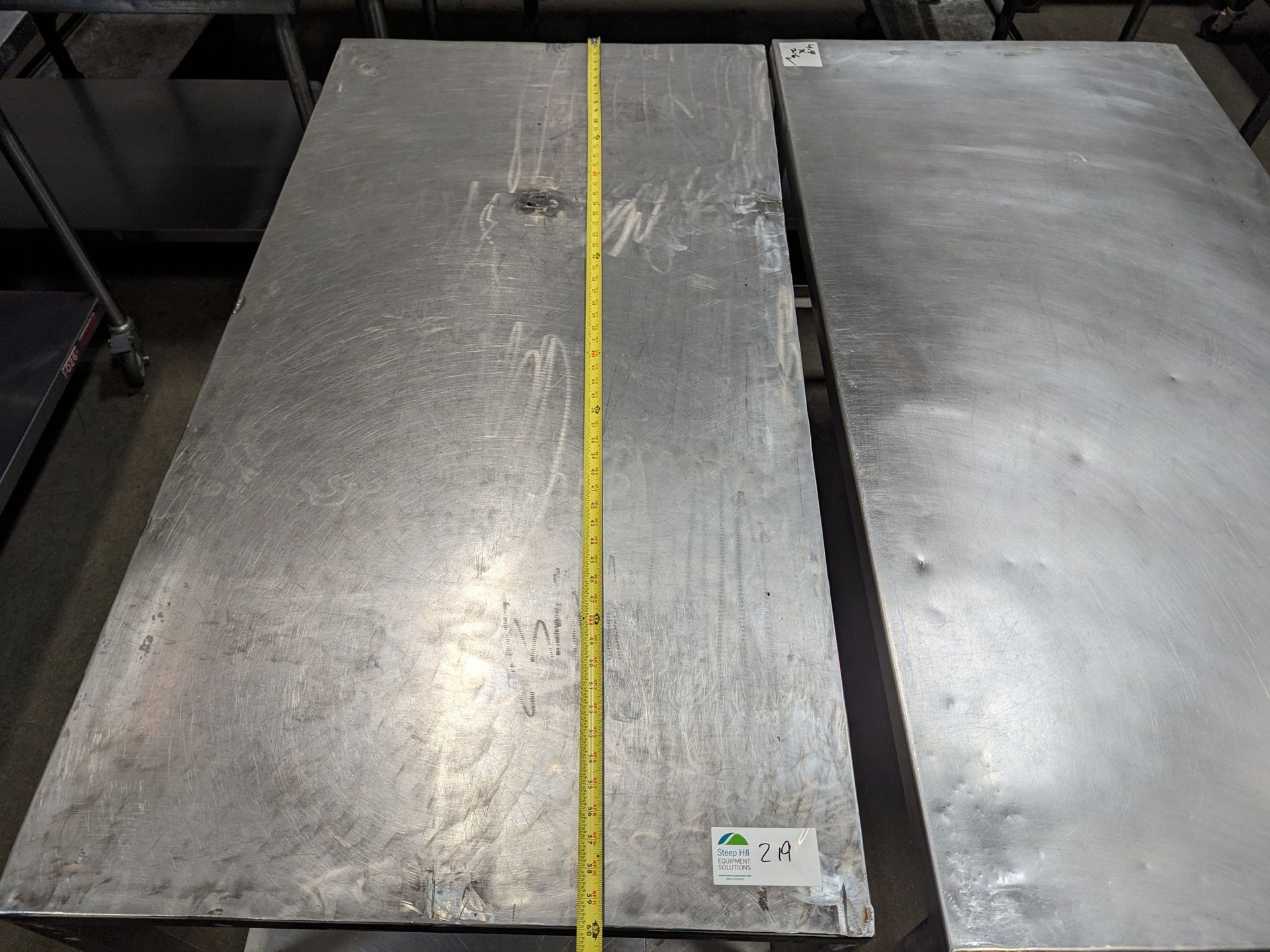 Lot of 2 5ft Long SS Tables, Dimensions LxWxH: 60x32x34 each - Image 4 of 7