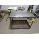 SS Rolling Table, 44in x 28in Surface 44x28x33