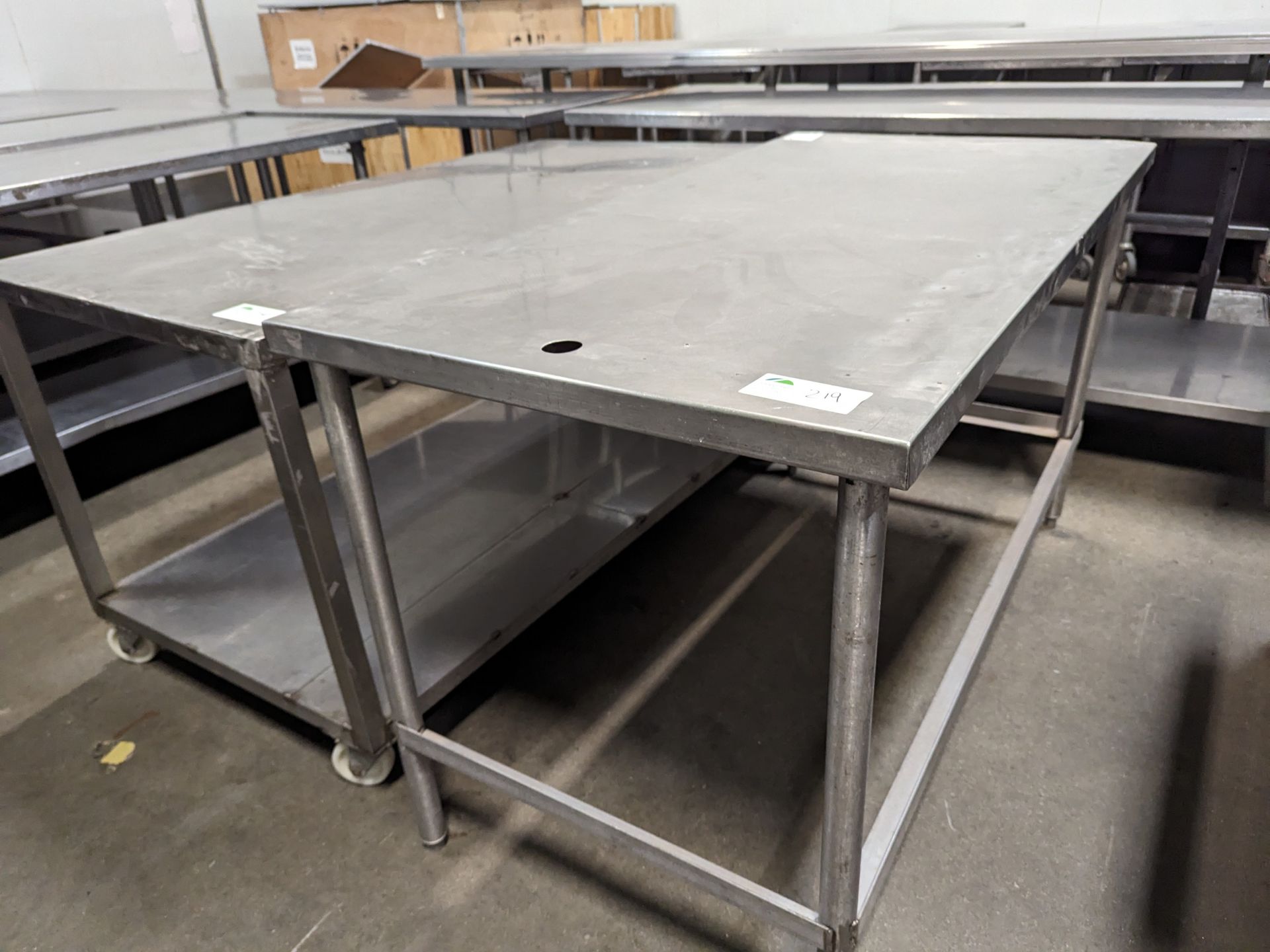 Lot of 2 5ft Long SS Tables, Dimensions LxWxH: 60x32x34 each - Image 2 of 7