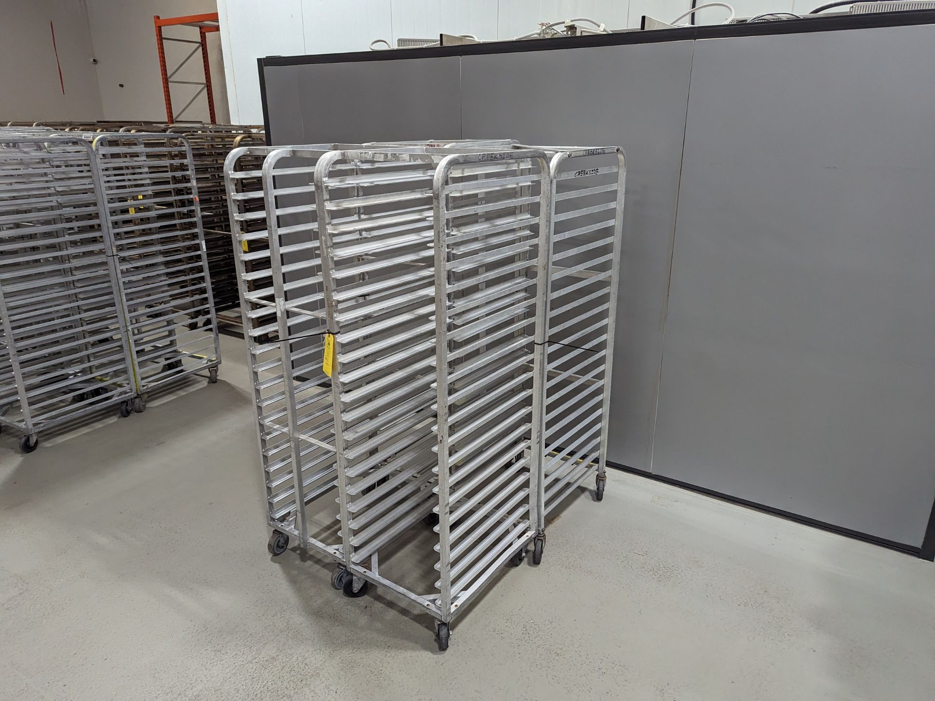 Lot of 4 Single Wide Aluminum Bakery Racks, Dimensions LxWxH: 53x41x69 Measurements are for lot of - Image 2 of 7
