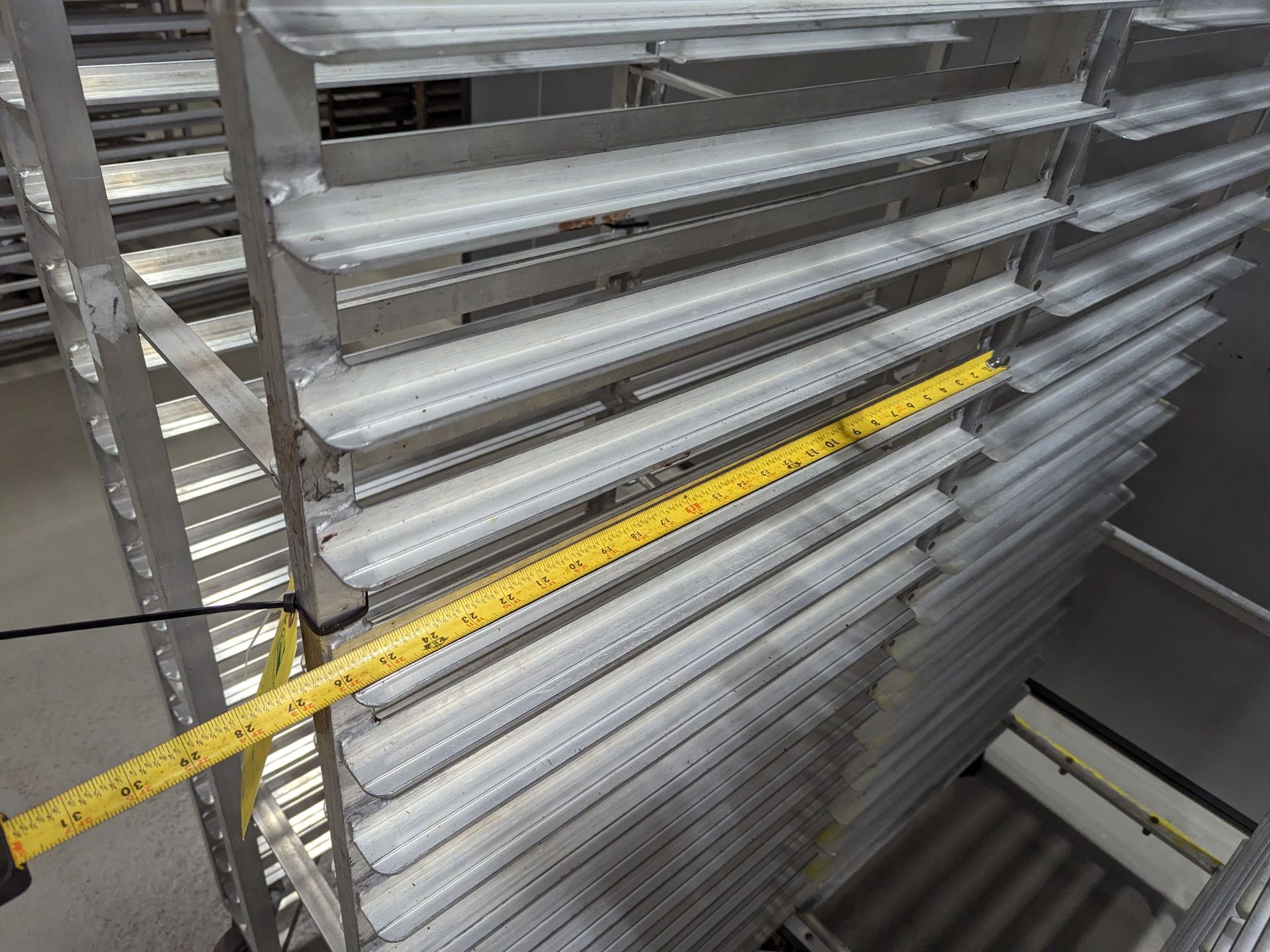 Lot of 4 Single Wide Aluminum Bakery Racks, Dimensions LxWxH: 53x41x69 Measurements are for lot of - Image 4 of 7