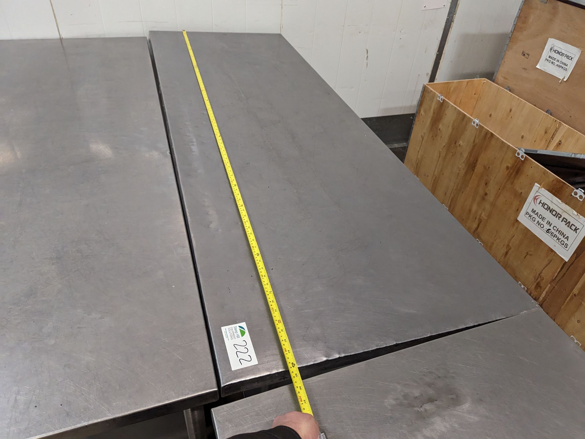 Lot of 2 7ft Long SS Tables, Dimensions LxWxH: 84x30x36 each - Image 5 of 5