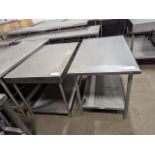 Lot of 2 4ft Long SS Tables, Dimensions LxWxH: 48x30x34 each
