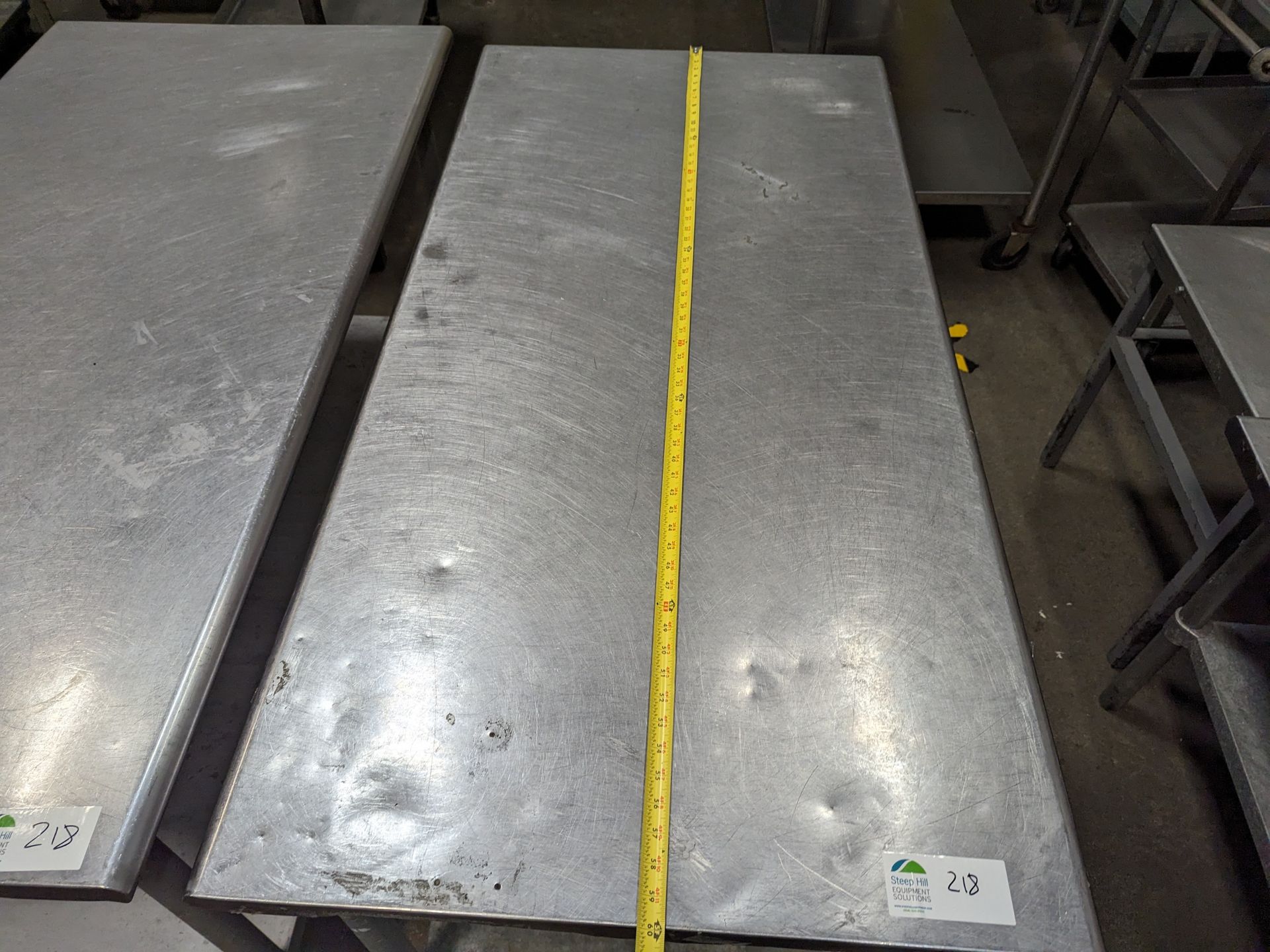 Lot of 2 5ft Long SS Tables, Dimensions LxWxH: 60x30x35 each - Image 2 of 7