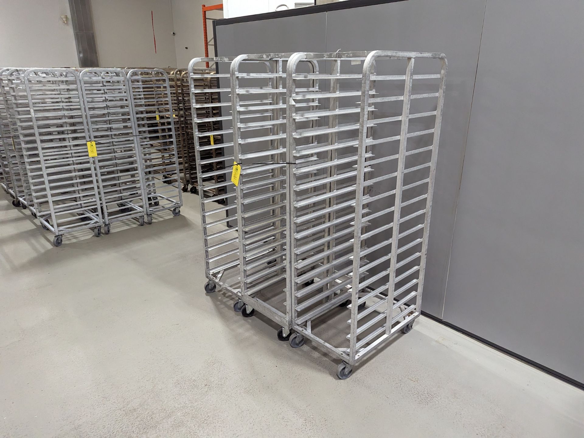 Lot of 3 Aluminum Racks, Dimensions LxWxH: 57x37x69 Measurements are for lot of 3 together - Image 2 of 6