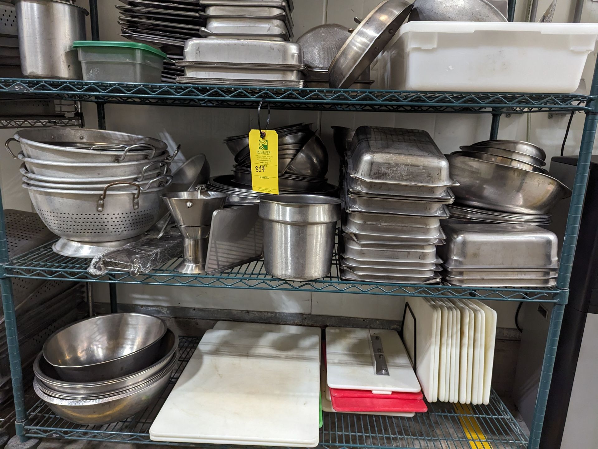 Lot of Cookware including Storage Rack 60x24x75 - Image 3 of 5