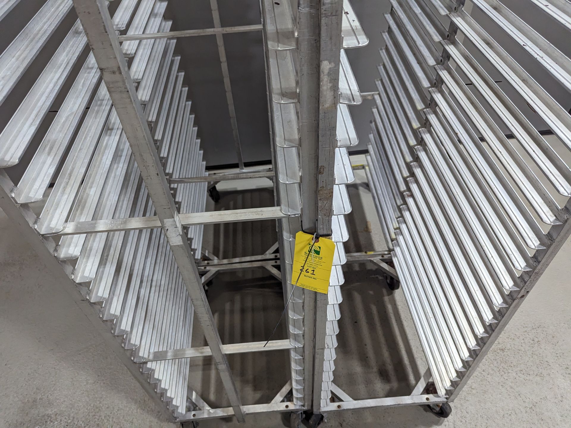 Lot of 4 Single Wide Aluminum Bakery Racks, Dimensions LxWxH: 53x41x69 Measurements are for lot of - Image 7 of 7