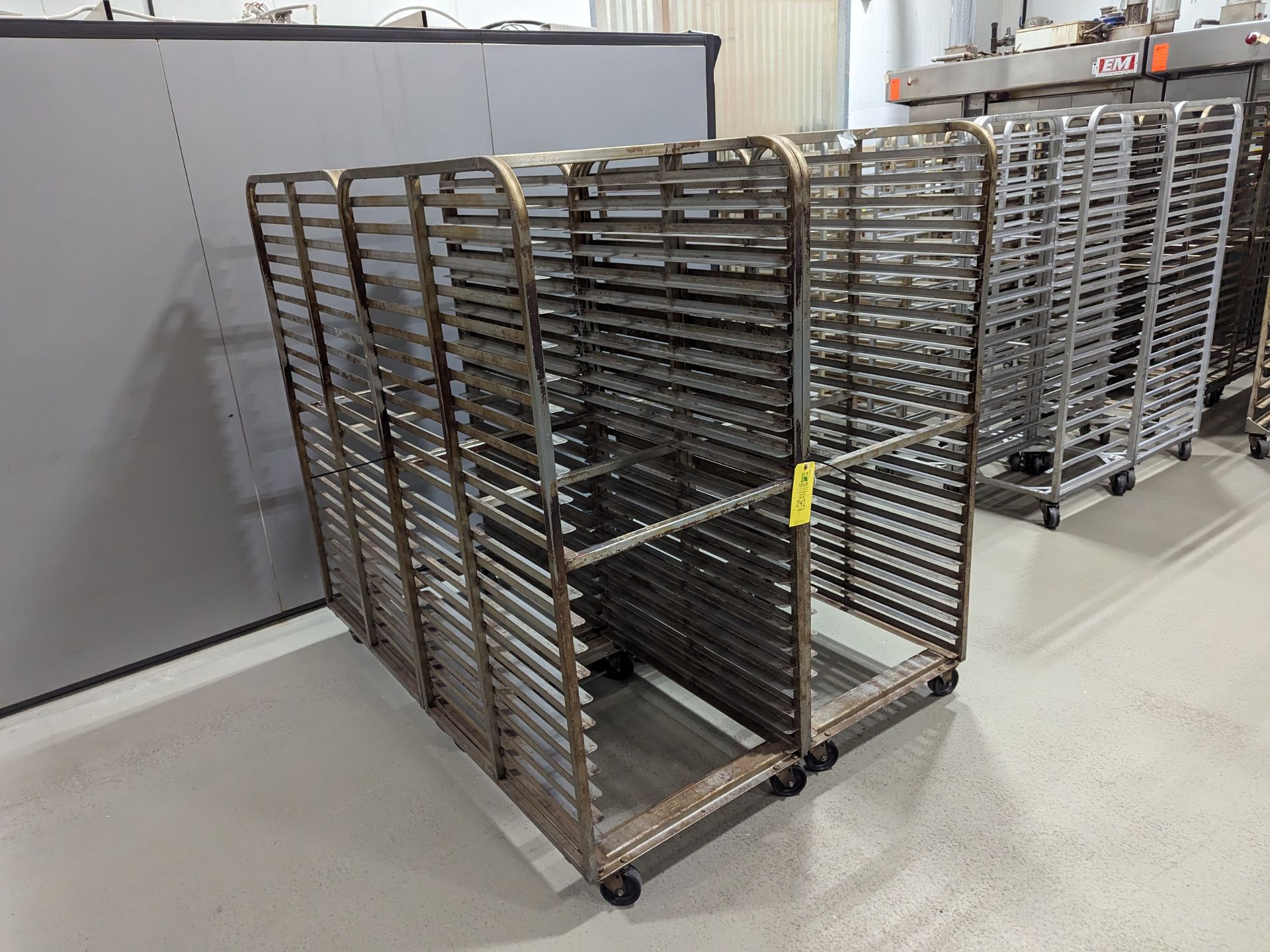 Lot of 4 Double Wide Stainless Steel Bakery Racks, Dimensions LxWxH: 72x57x69 Measurements are for l - Image 3 of 6