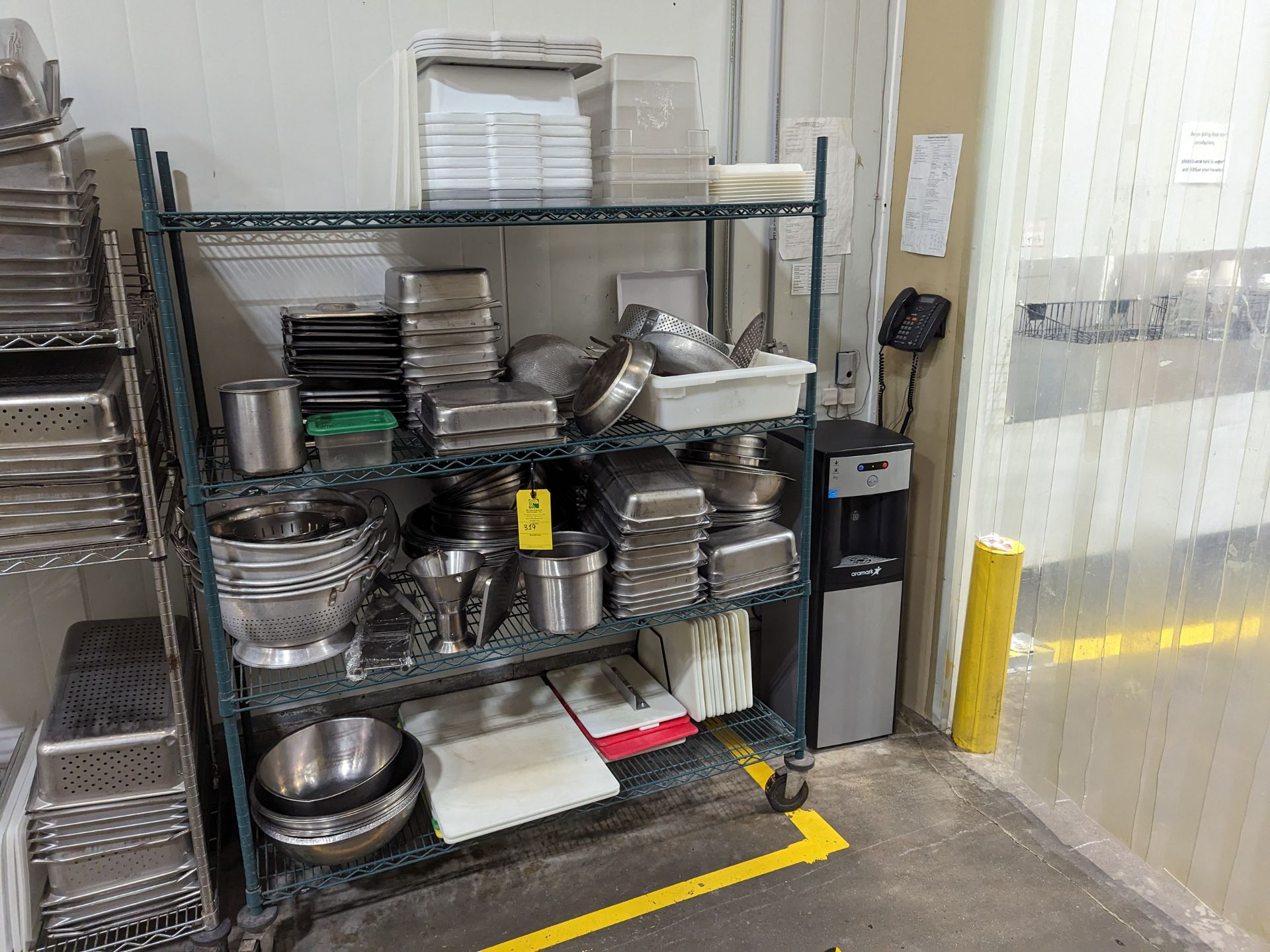 Lot of Cookware including Storage Rack 60x24x75