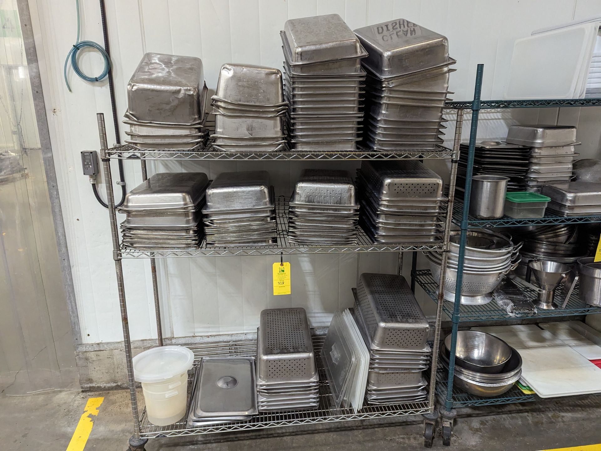 Lot of Cookware including Storage Rack 60x24x75