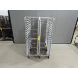 Lot of 4 Single Wide Aluminum Bakery Racks, Dimensions LxWxH: 53x41x69 Measurements are for lot of