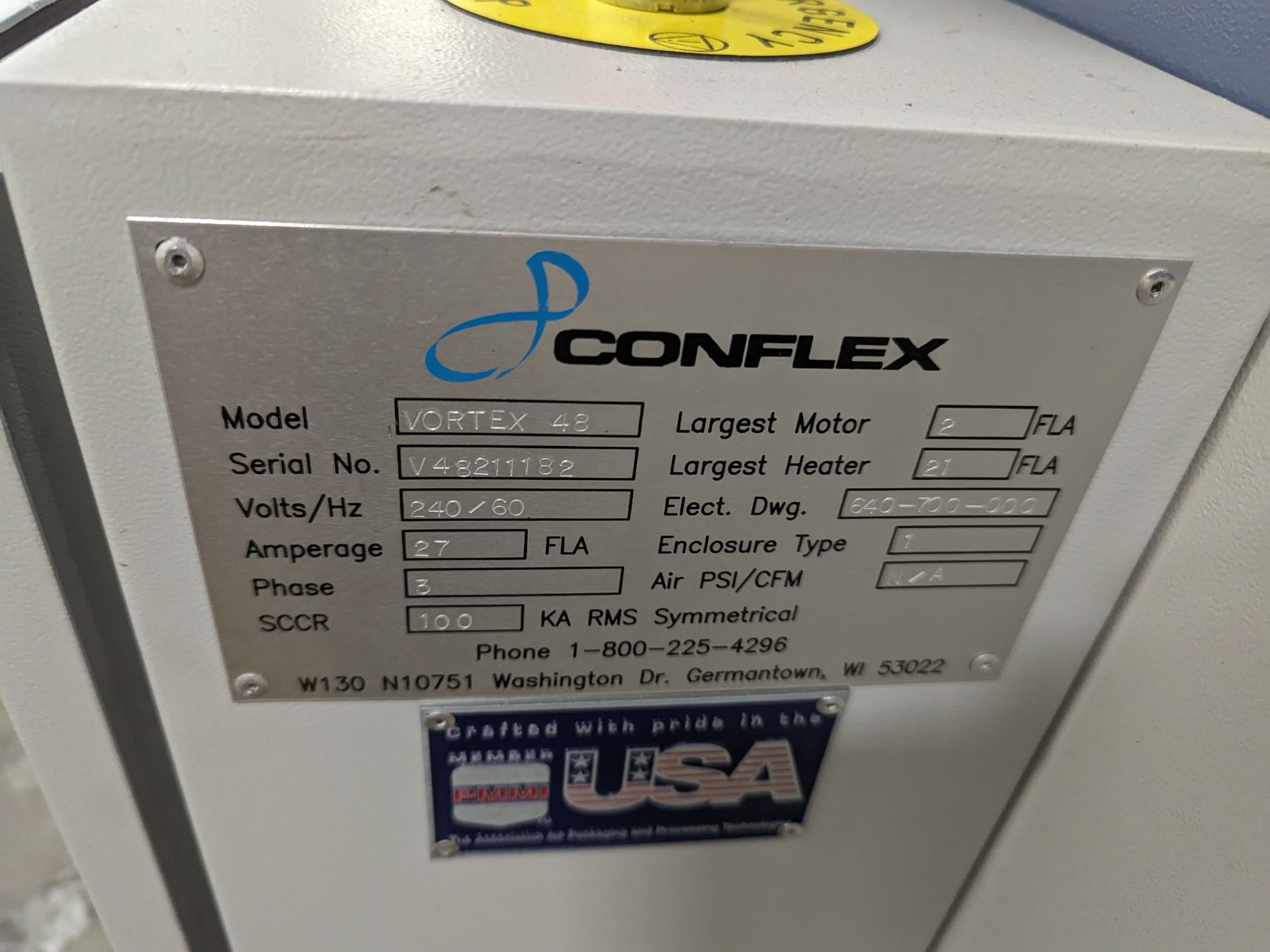 Conflex Fusion Bundler/Sealer and Vortex 48 Shrink Tunnel, Dimensions LxWxH: 166x72x60 - Image 13 of 13