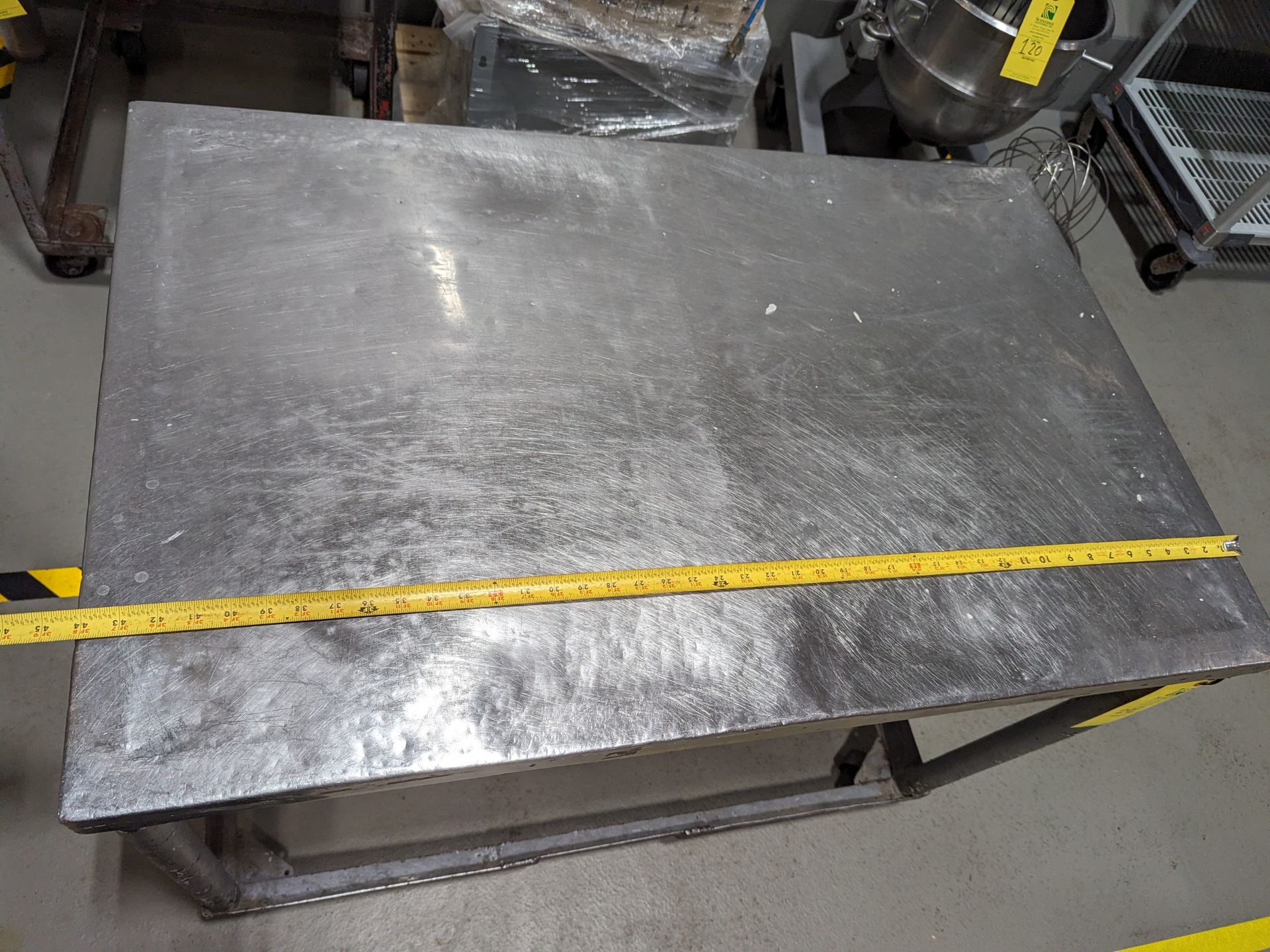 SS Rolling Table, 44in x 28in Surface 44x28x33 - Image 3 of 3