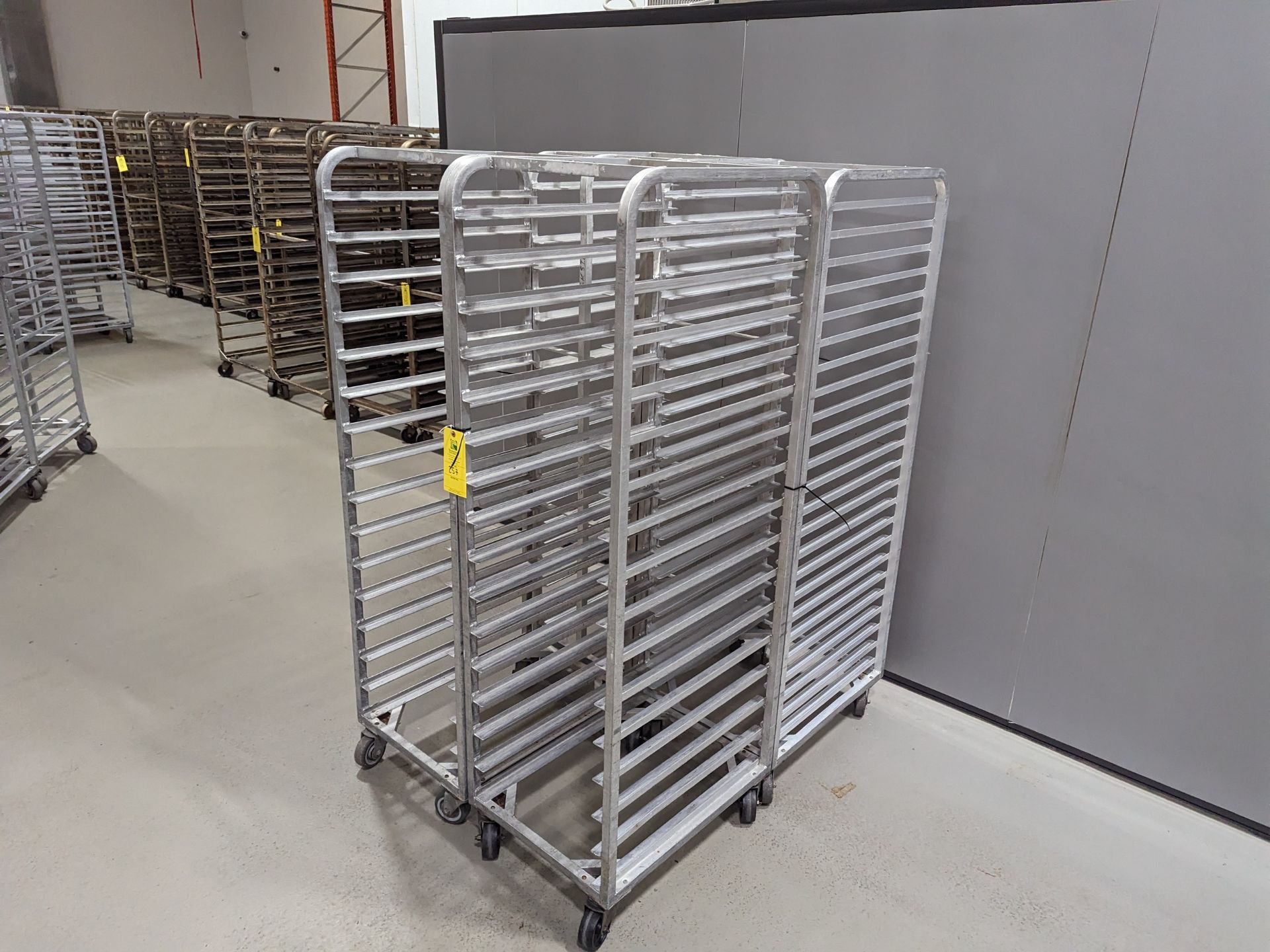 Lot of 4 Single Wide Aluminum Bakery Racks, Dimensions LxWxH: 53x41x69 Measurements are for lot of - Image 2 of 6