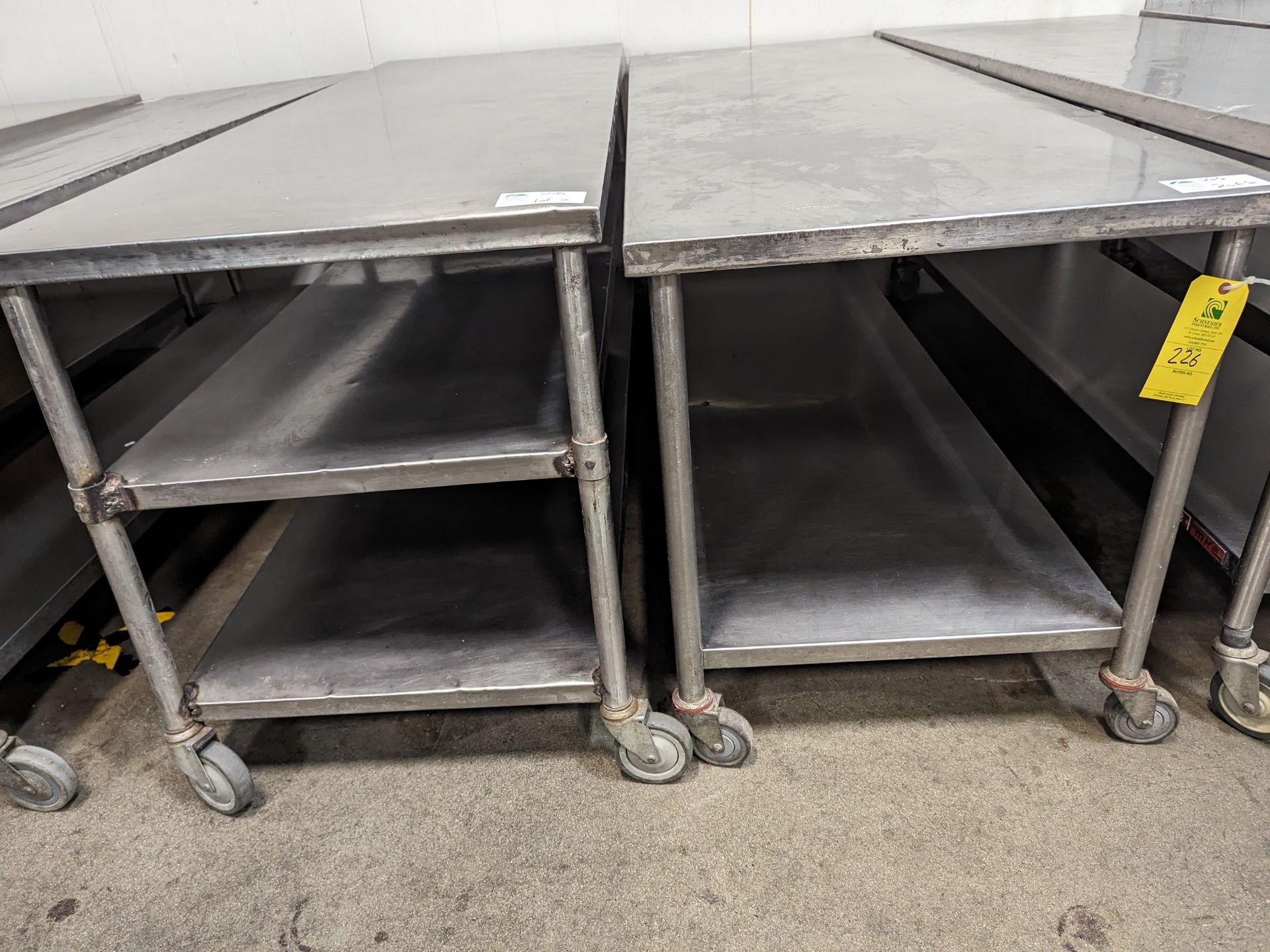 Lot of 2 7ft Long SS Tables, Dimensions LxWxH: 84x30x36 each - Image 6 of 6