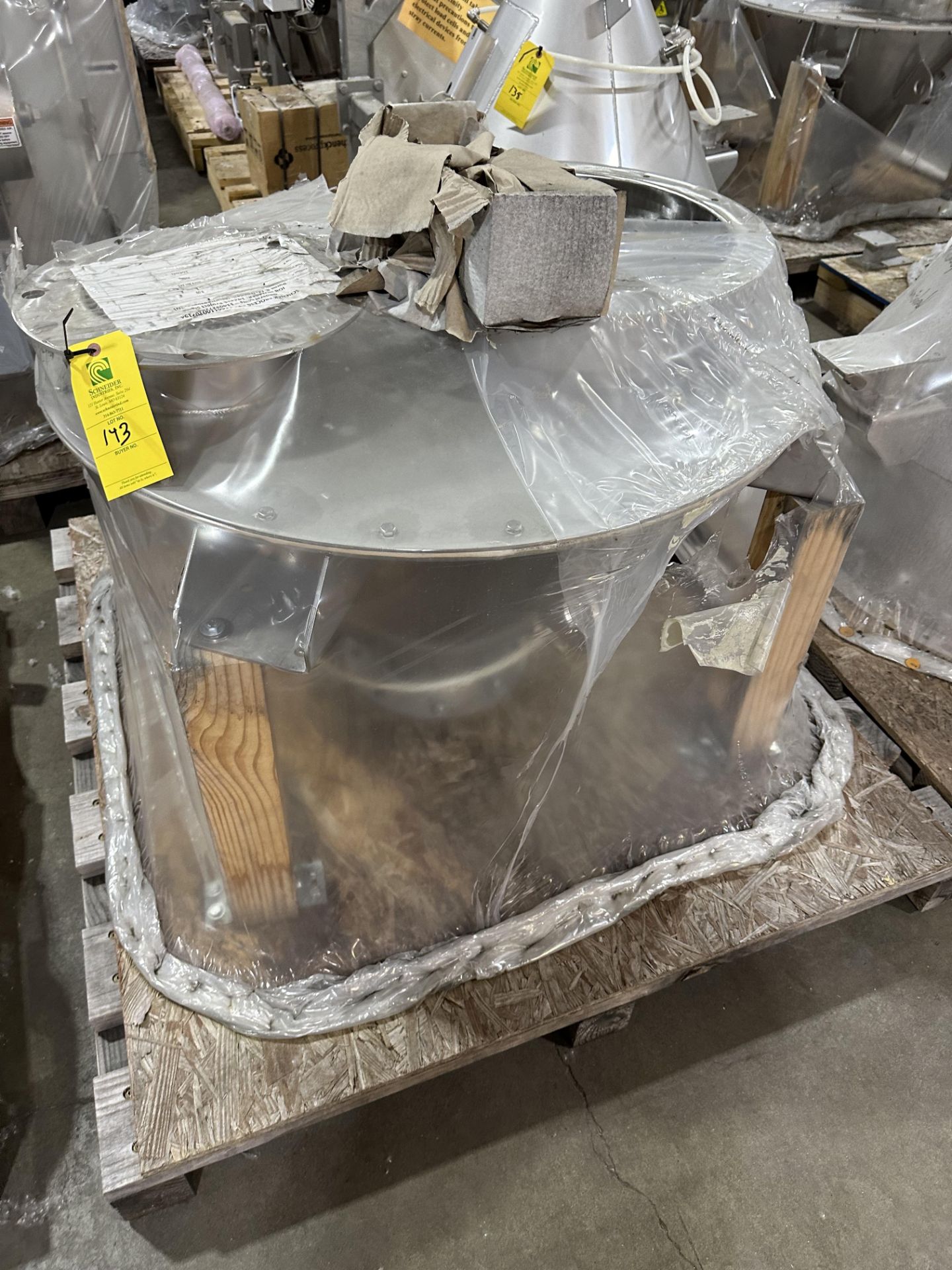 Schenck Process 3X0 Work Bin (SS), SN 1100102194-5801-1, Tag # 14-BI-025