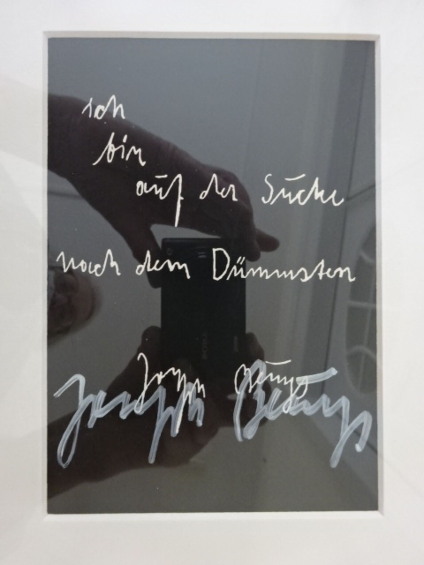 Beuys - 3 sign. Postkarten, gerahmt - Image 2 of 4