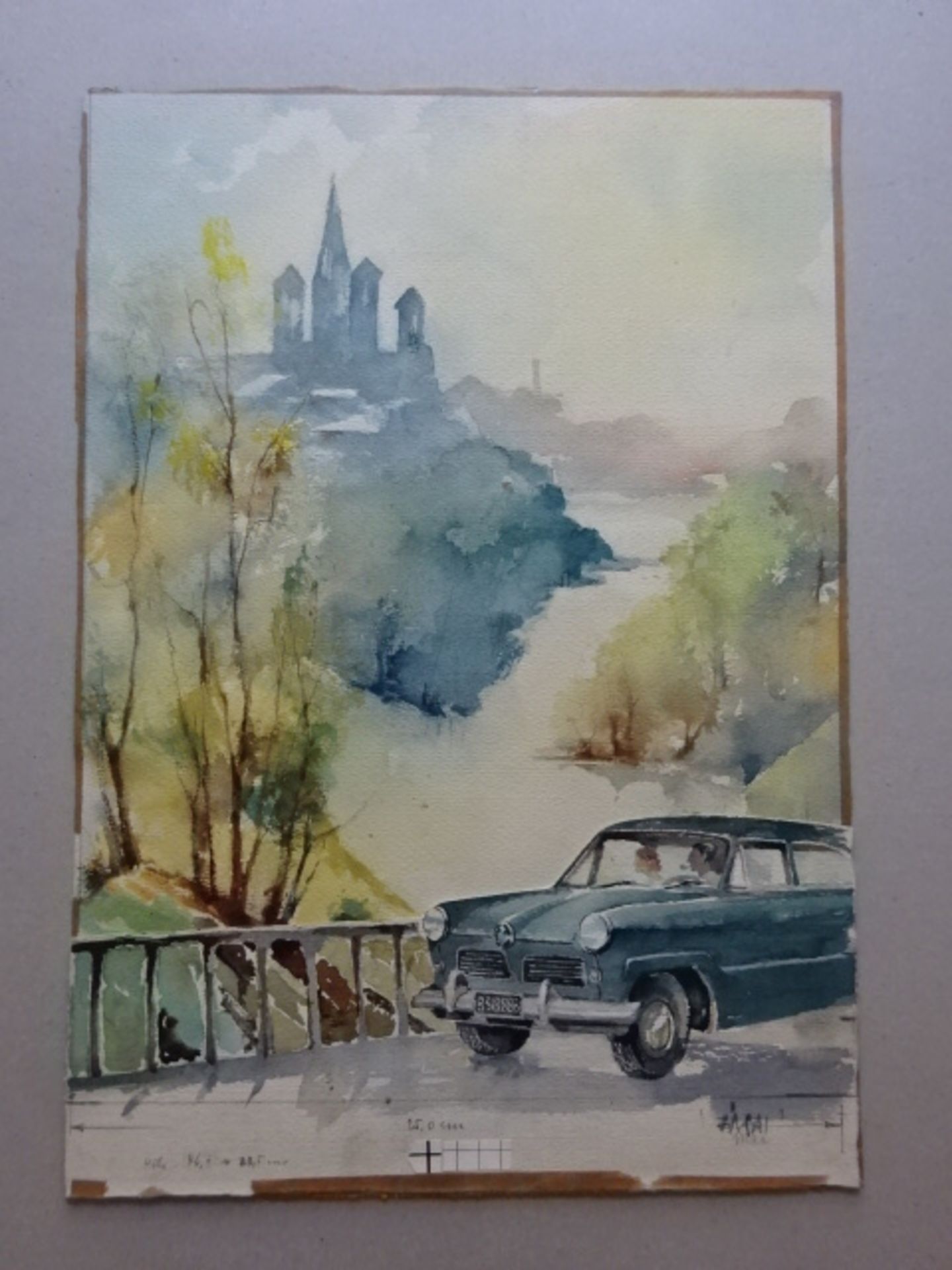 Ford - Konvolut Aquarelle + Prospekte - Bild 5 aus 10