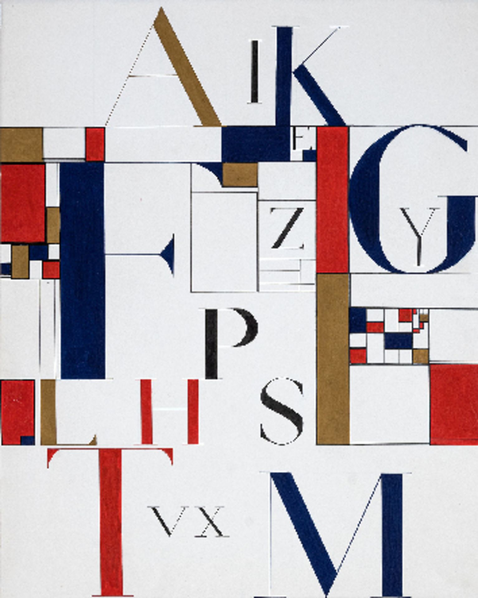 Anonym - Komposition mit Typographie