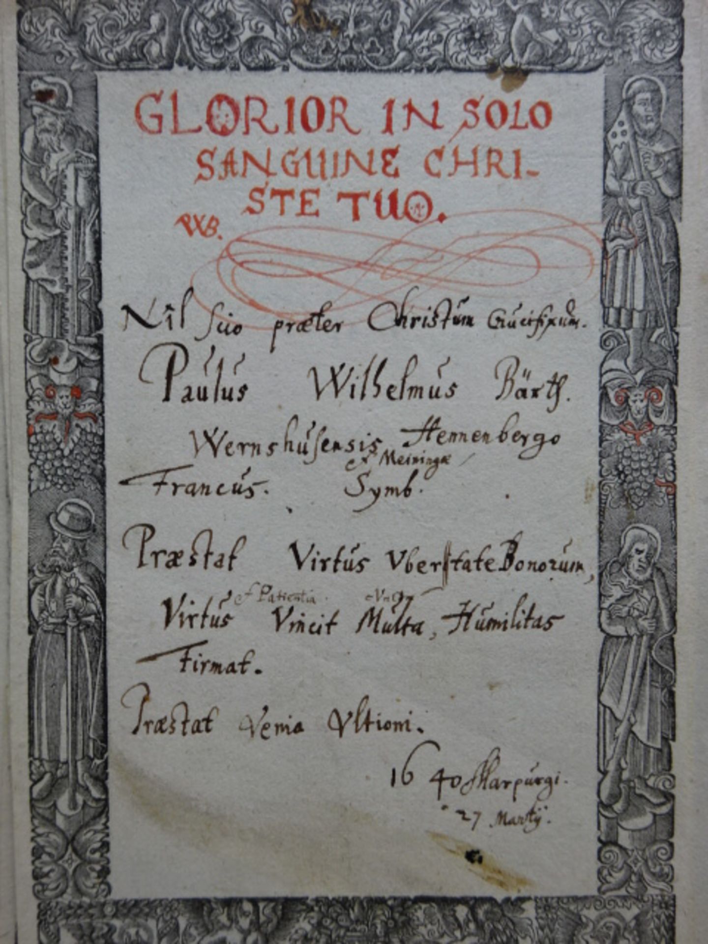 Stammbuch-Blätter Leipzig Marburg