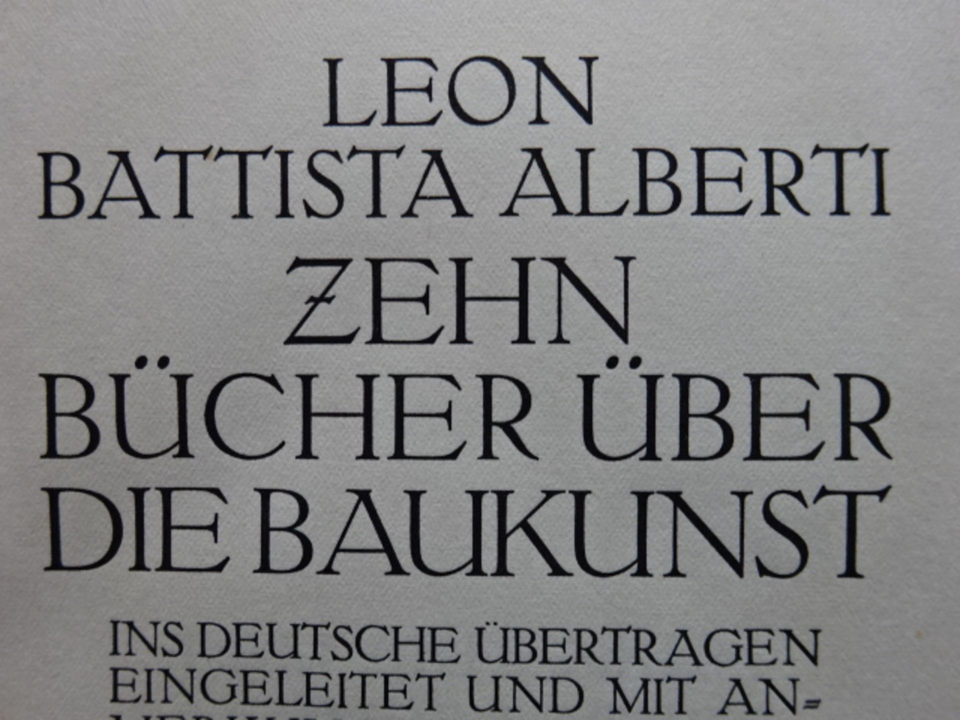 Alberti - Bücher über Baukunst