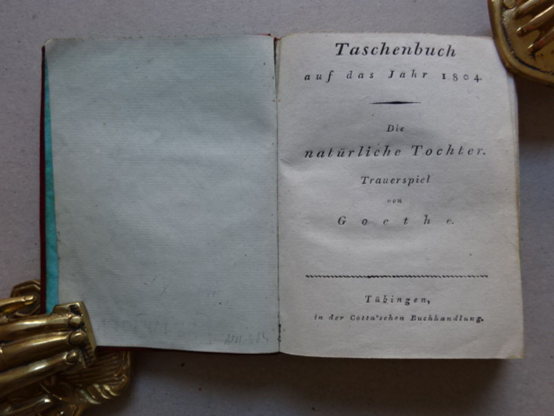 Goethe - Taschenbuch 1798 u. 1804 - Image 6 of 8