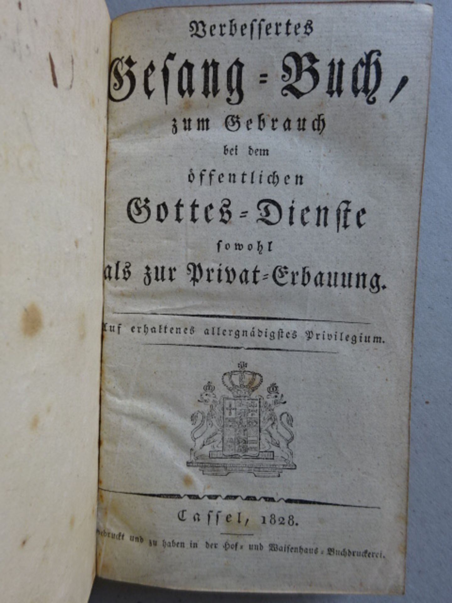 Gesang-Buch 1828 Roter Lederband - Image 2 of 4