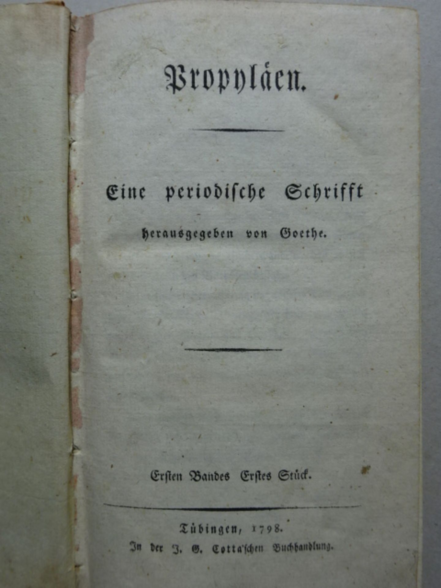 Goethe - Propyläen, 4 in 1 Bd. - Image 2 of 6