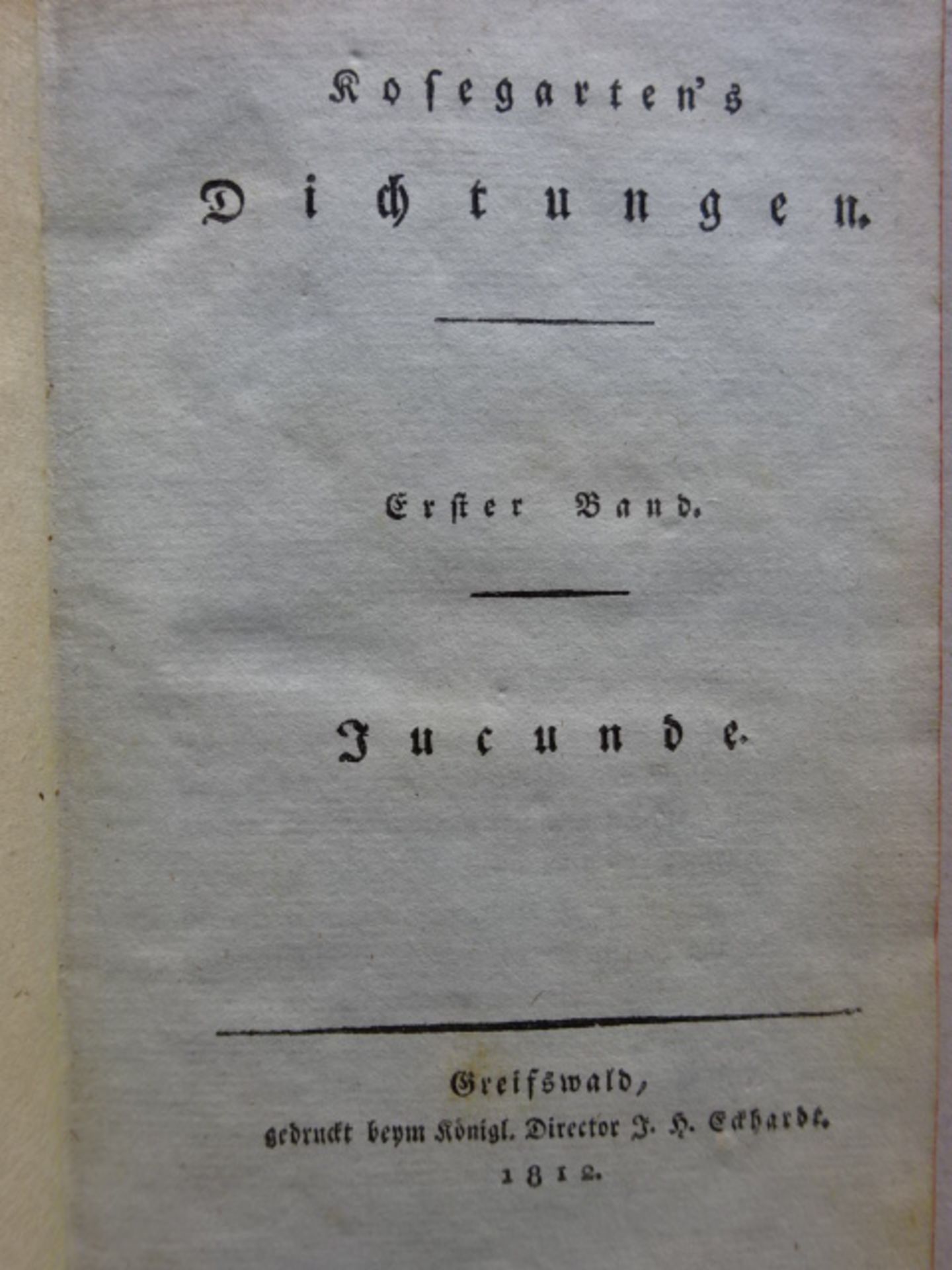 Kosegarten - Dichtungen 4 Bde.