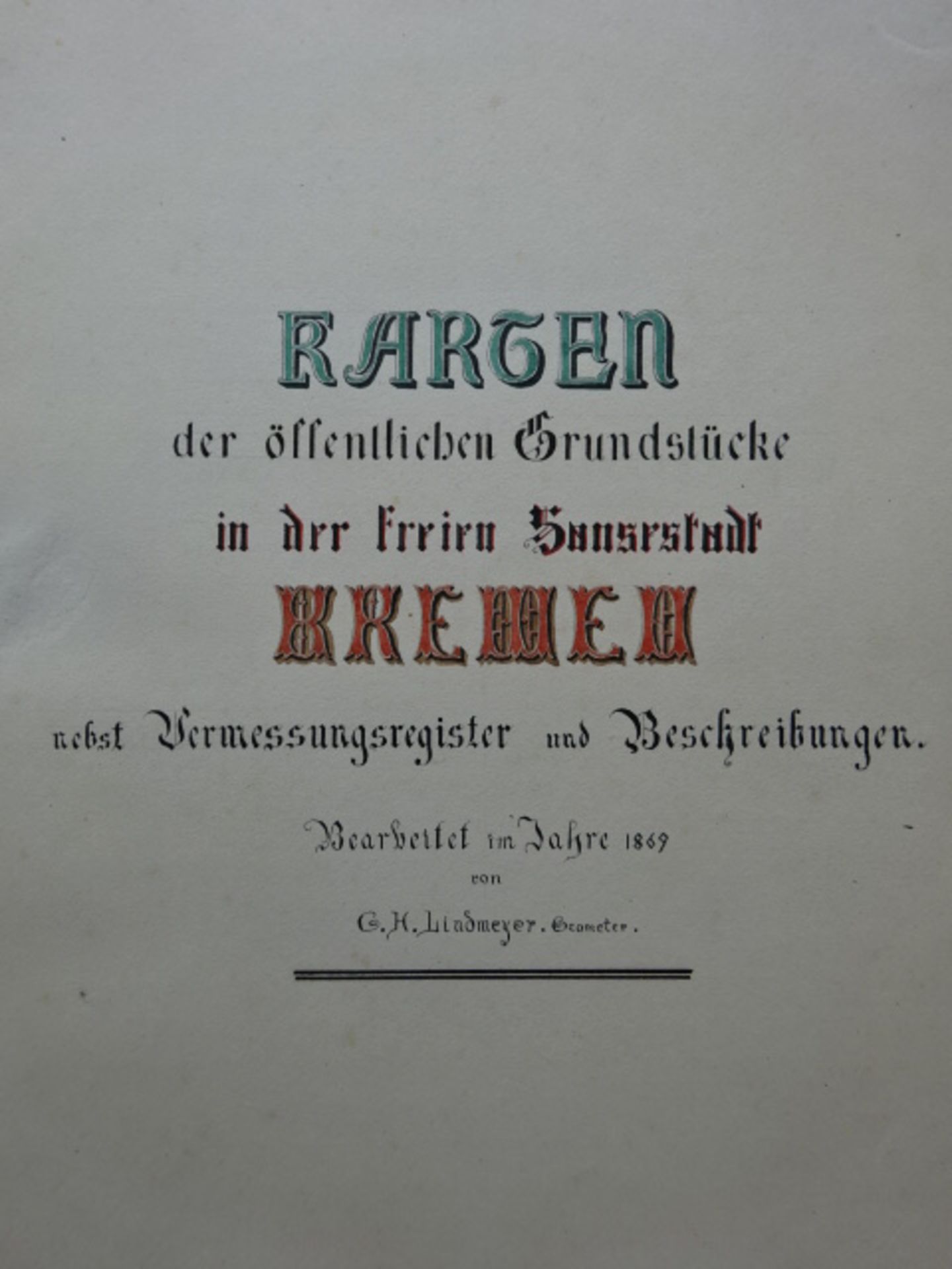 Lindmeyer - Karten Grundstücke Bremen - Bild 3 aus 10