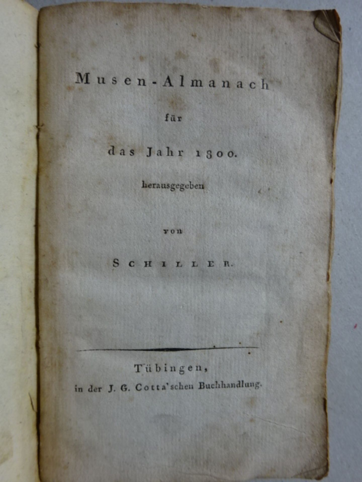 Schiller - Musen-Almanach 1800 - Bild 2 aus 5