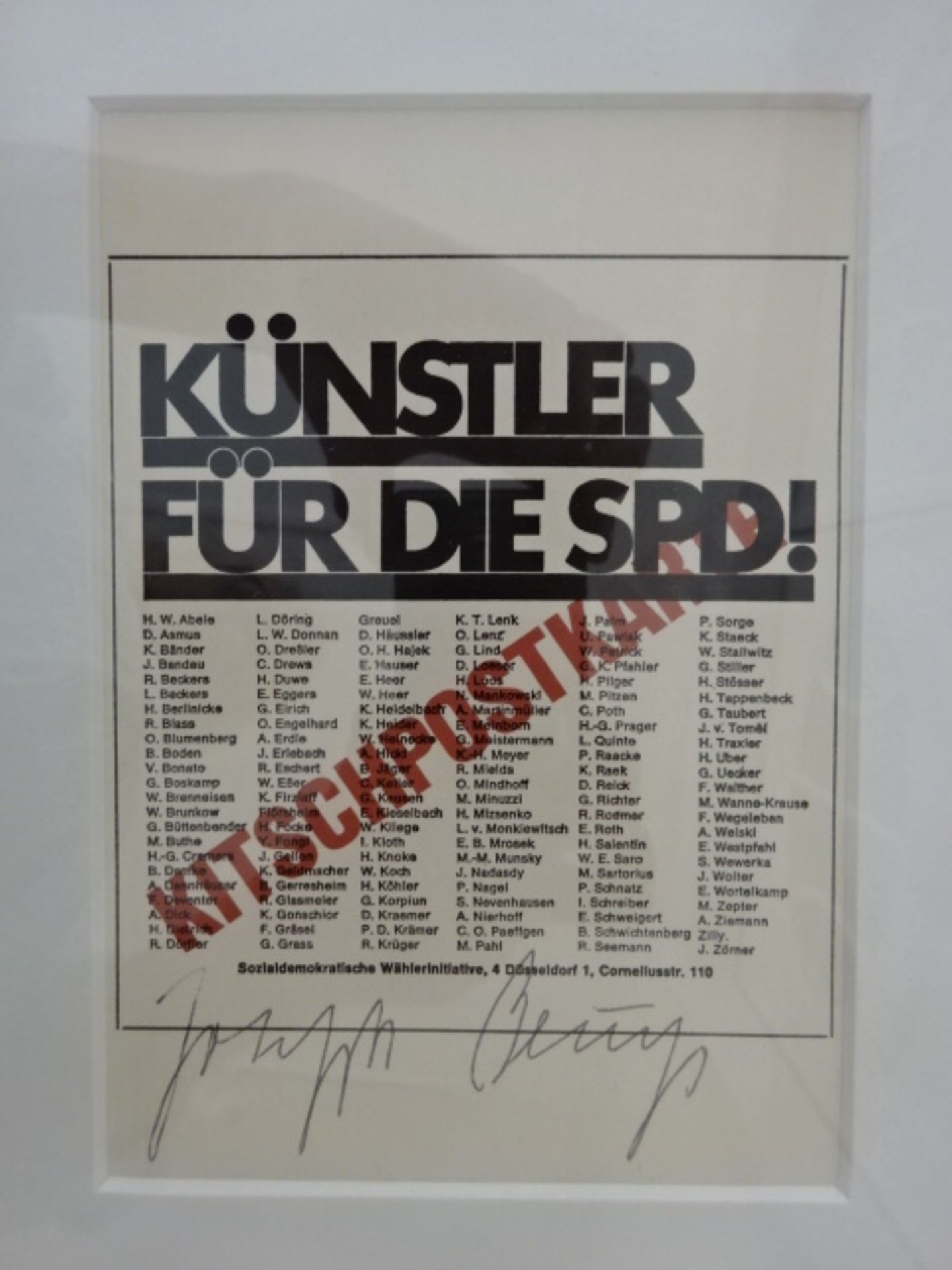 Beuys - 3 sign. Postkarten, gerahmt - Image 3 of 4