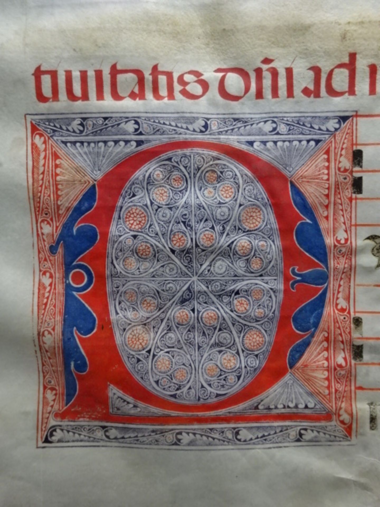 Antiphonar - Choralblatt mit Initiale