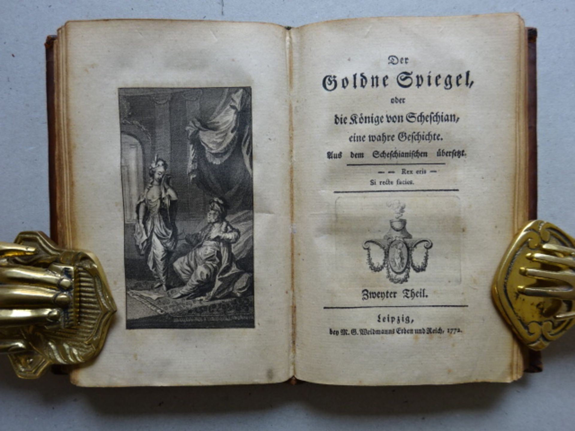 Wieland - Der goldne Spiegel 2 Bde. - Image 3 of 5