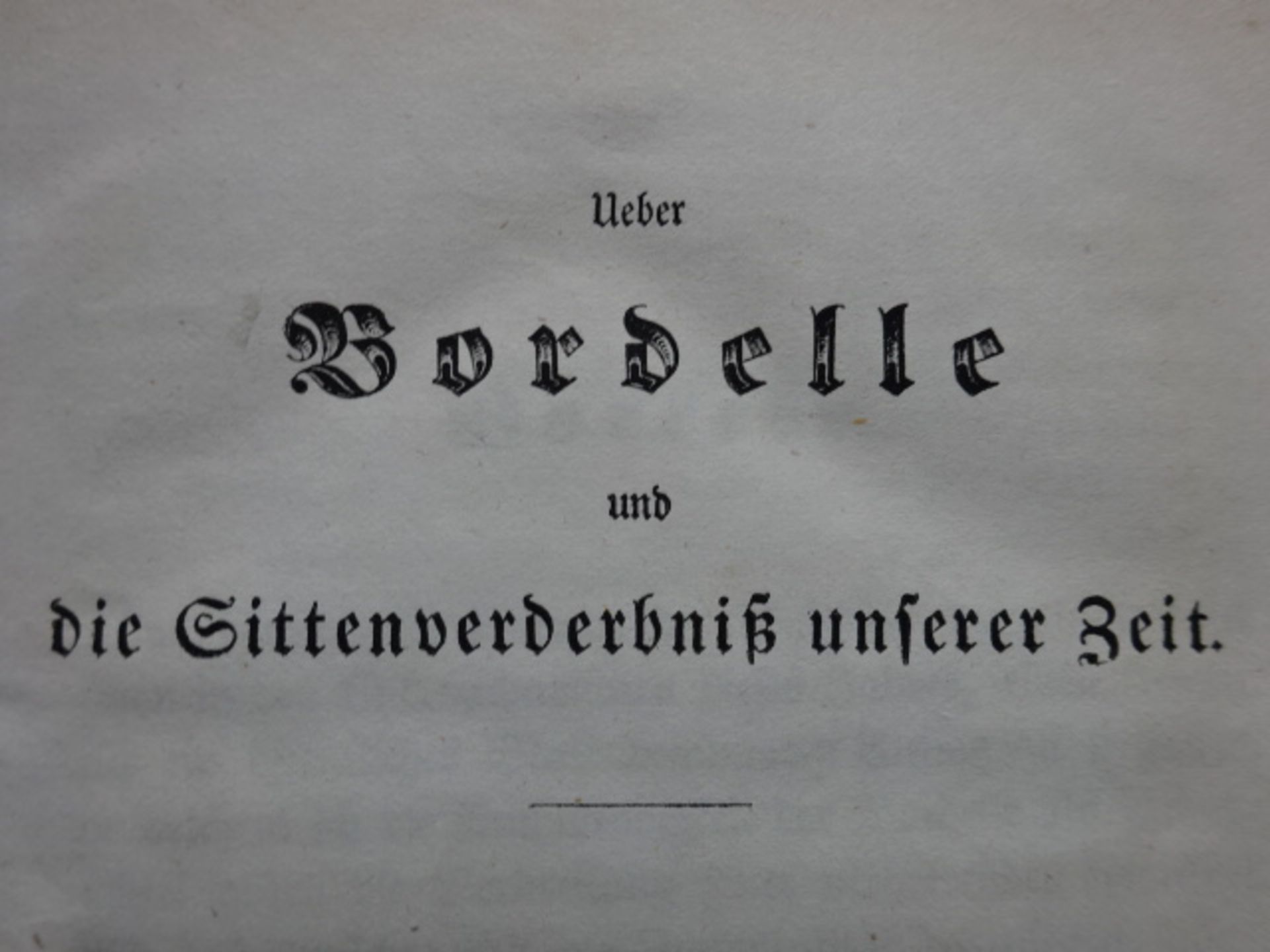 Patze - Ueber Bordelle