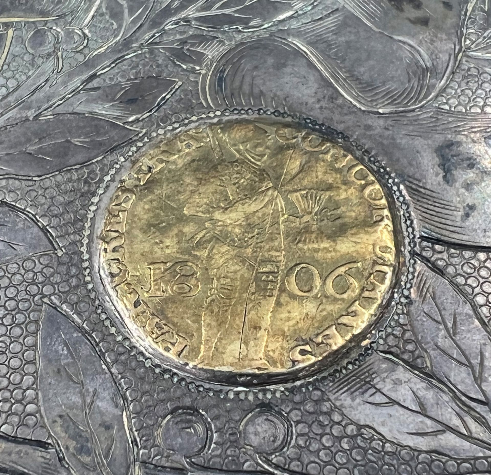 Silberne Münzschatulle. 4 Goldmünzen. 12 Lot. 2. Hälfte 19. Jahrhundert. - Bild 9 aus 20