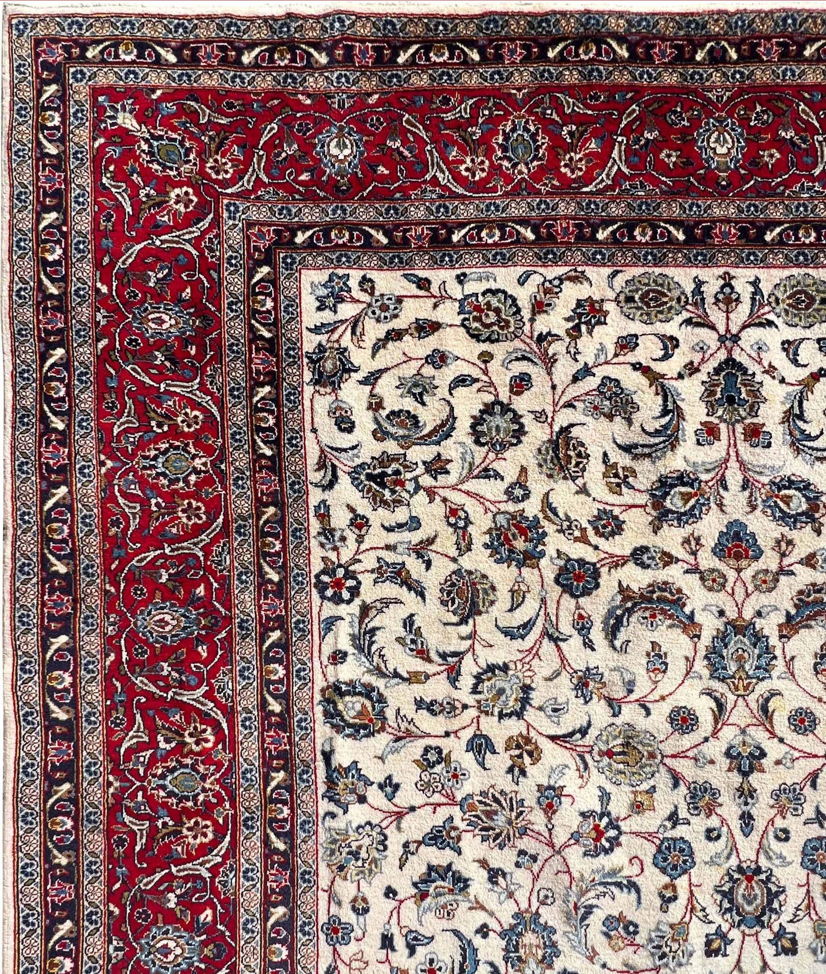 Keshan carpet. Oriental carpet. - Image 12 of 19