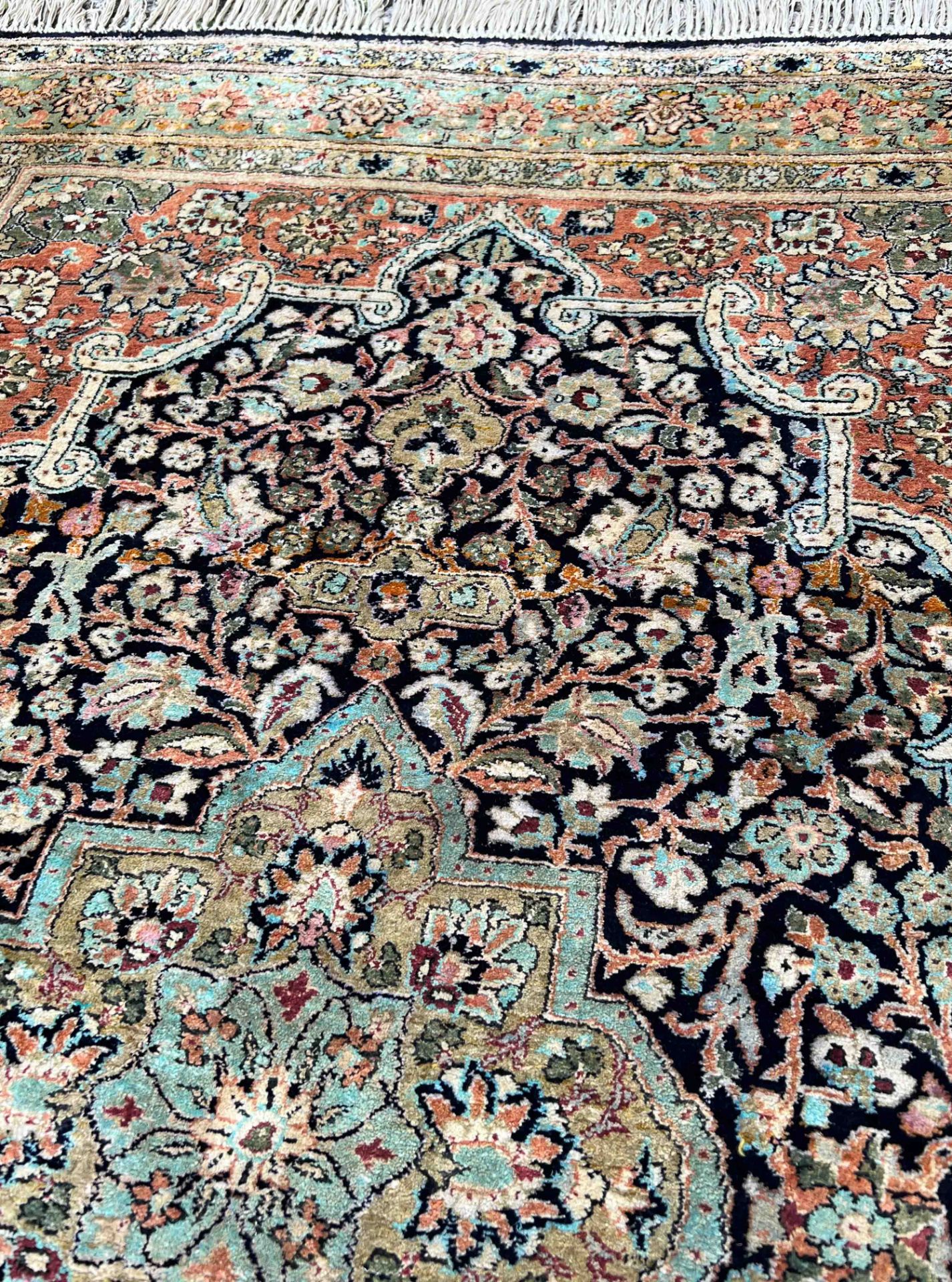 Ghom silk. Oriental carpet. Circa 1970. - Image 6 of 12