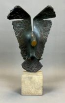 Evert HARTOG DEN. Bronze. "Eule".Evert DEN HARTOG (1949). Bronze. "Eule".