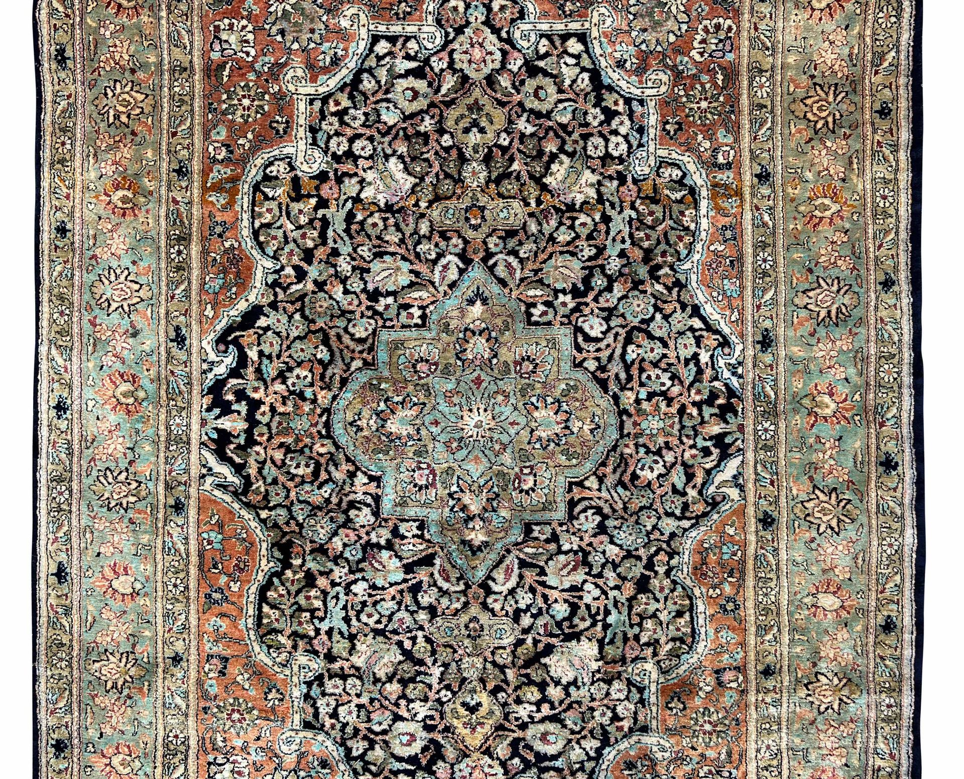 Ghom silk. Oriental carpet. Circa 1970. - Image 3 of 12