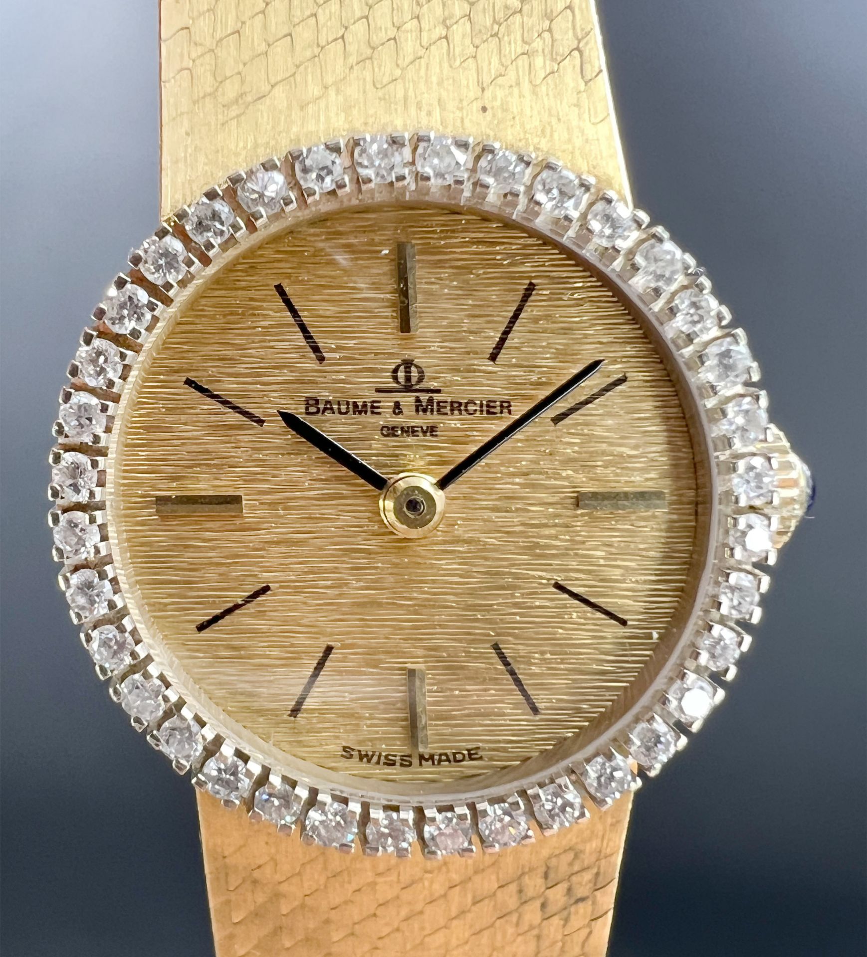Baumen & Mercier ladies' wristwatch. 750 yellow gold with diamonds. - Image 4 of 8