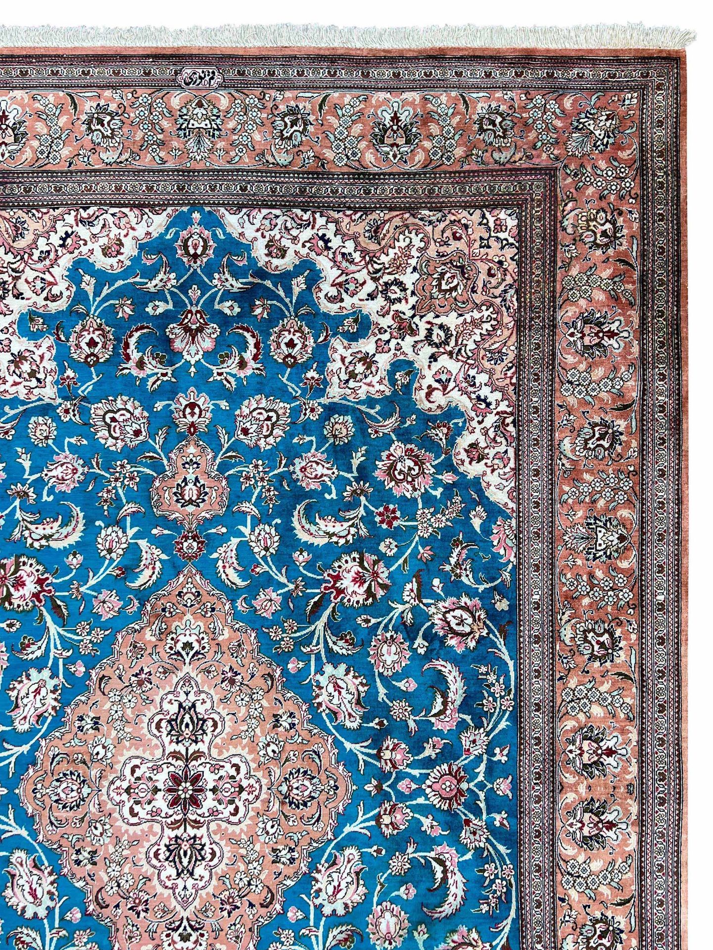 Ghom oriental rug. Silk. Signed. - Image 3 of 17