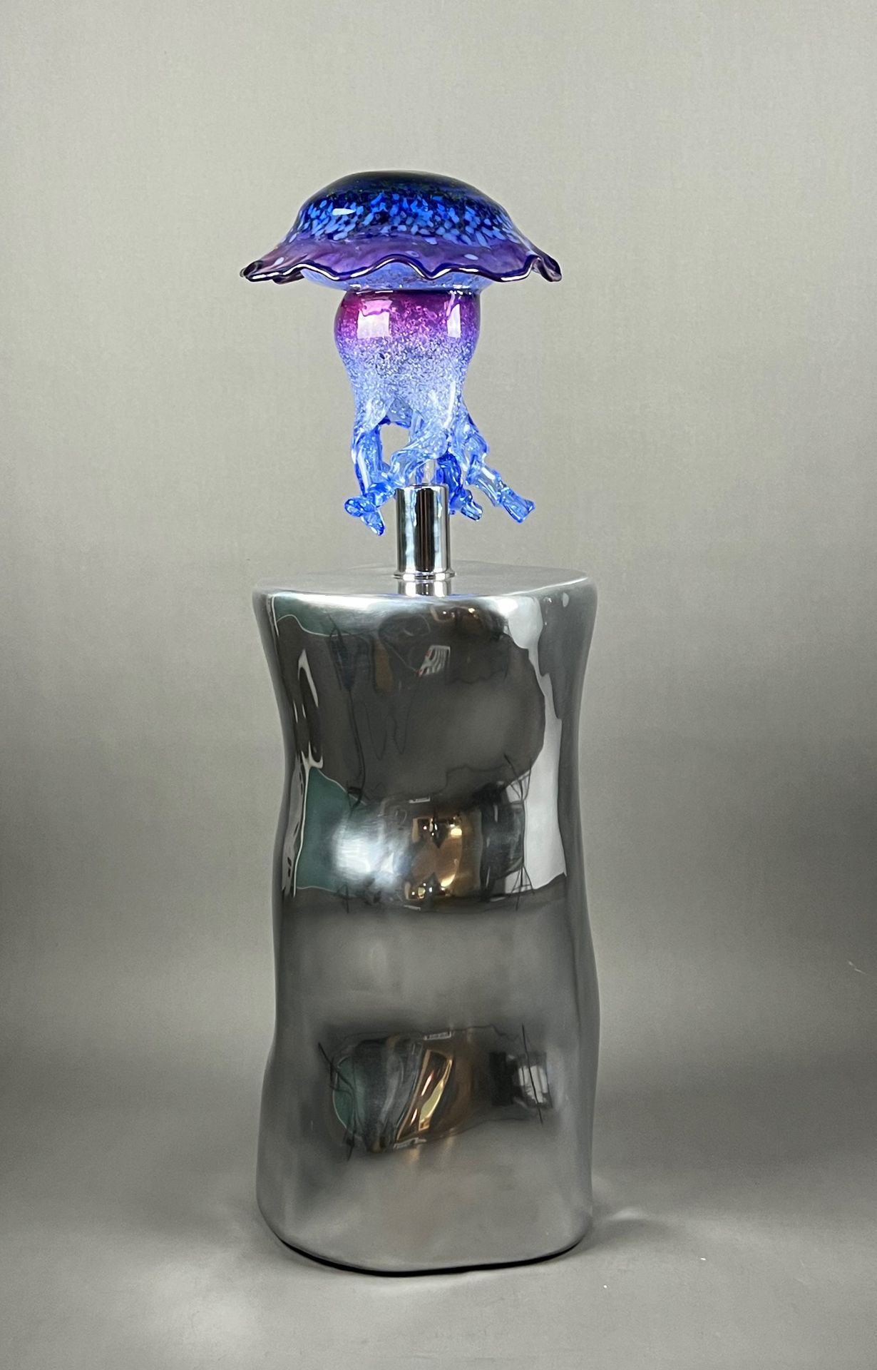 Irene REZZONICO (1946). Medusa. Glass sculpture.