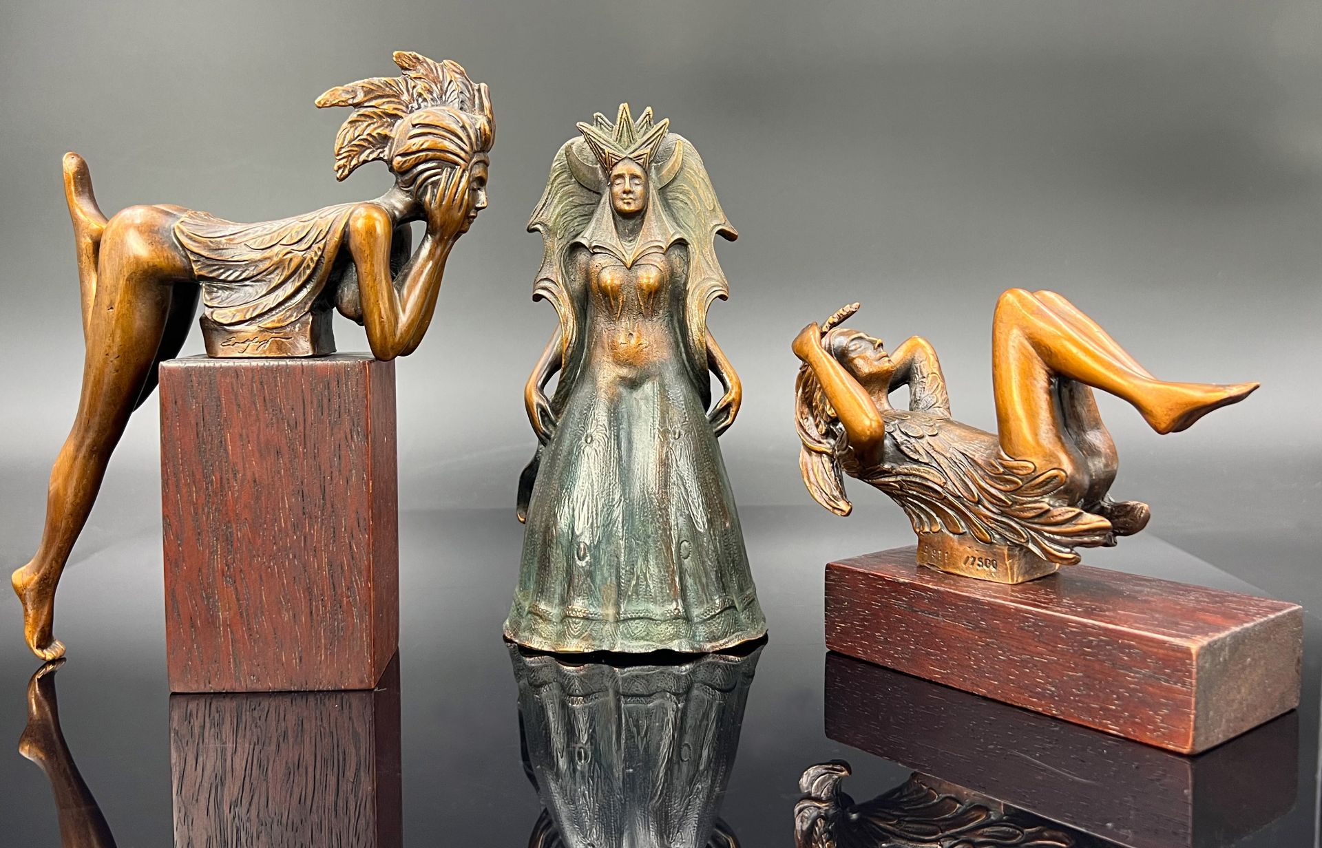 Ernst FUCHS (1930 - 2015). 3 bronzes. "The Magic Flute".