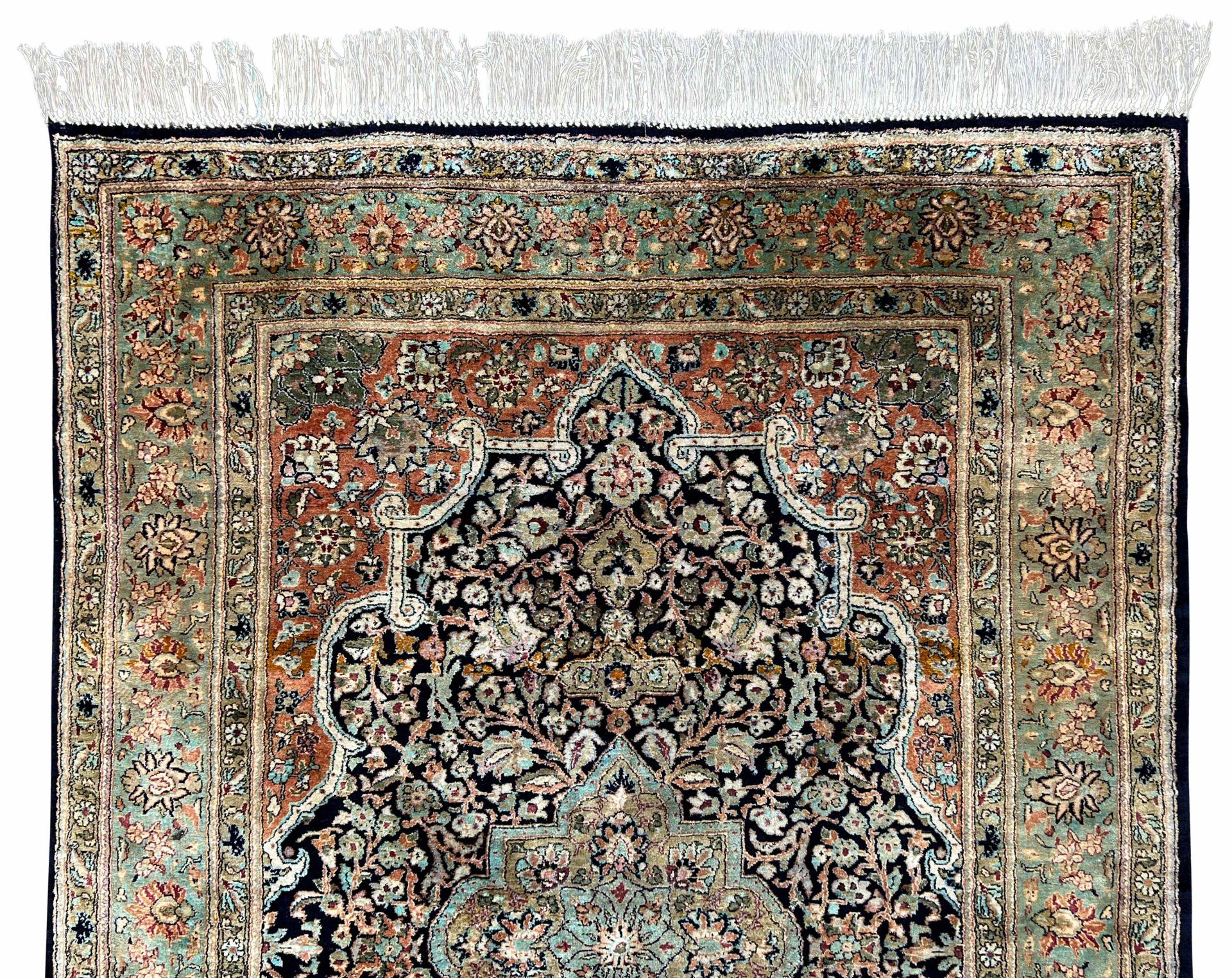 Ghom silk. Oriental carpet. Circa 1970. - Image 2 of 12