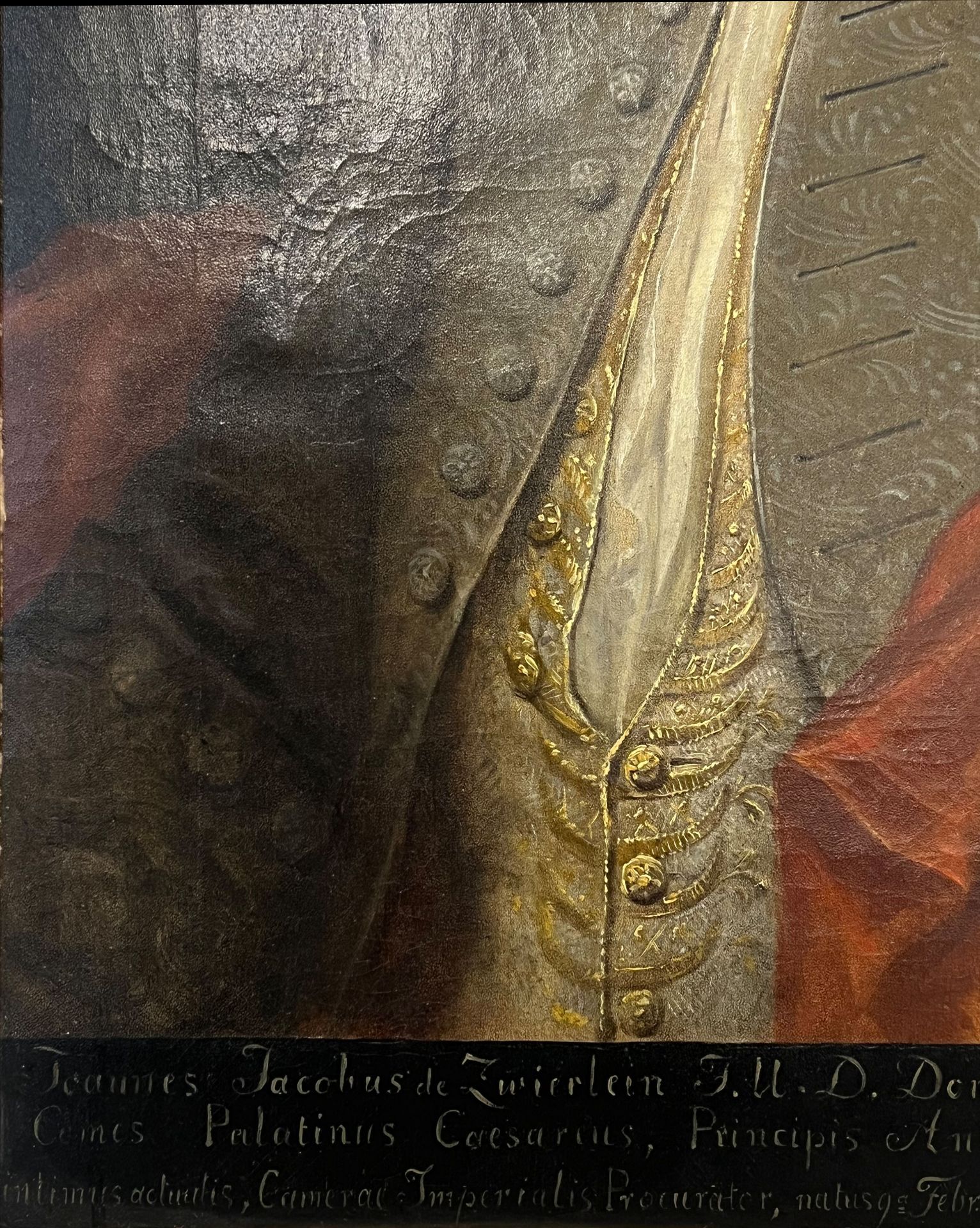 UNSIGNED. Ancestral portrait. Johann Jacob von Zwierlein (1699 - 1772). - Image 5 of 13