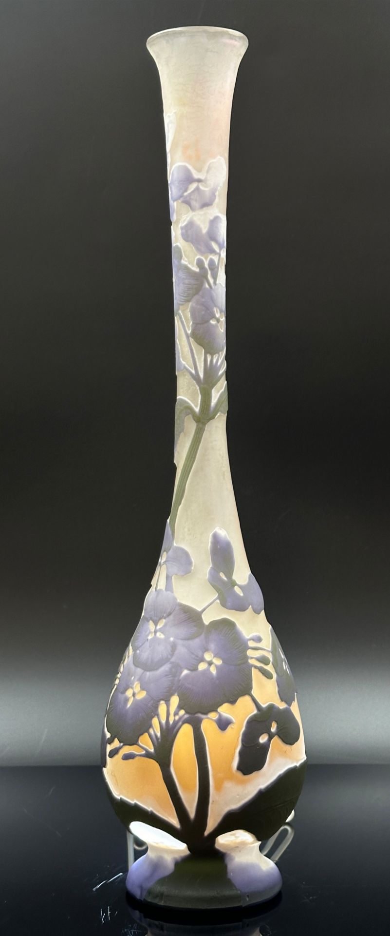 Large long-necked vase. Emile GALLÉ (1846 - 1904). Around 1905. - Image 5 of 11