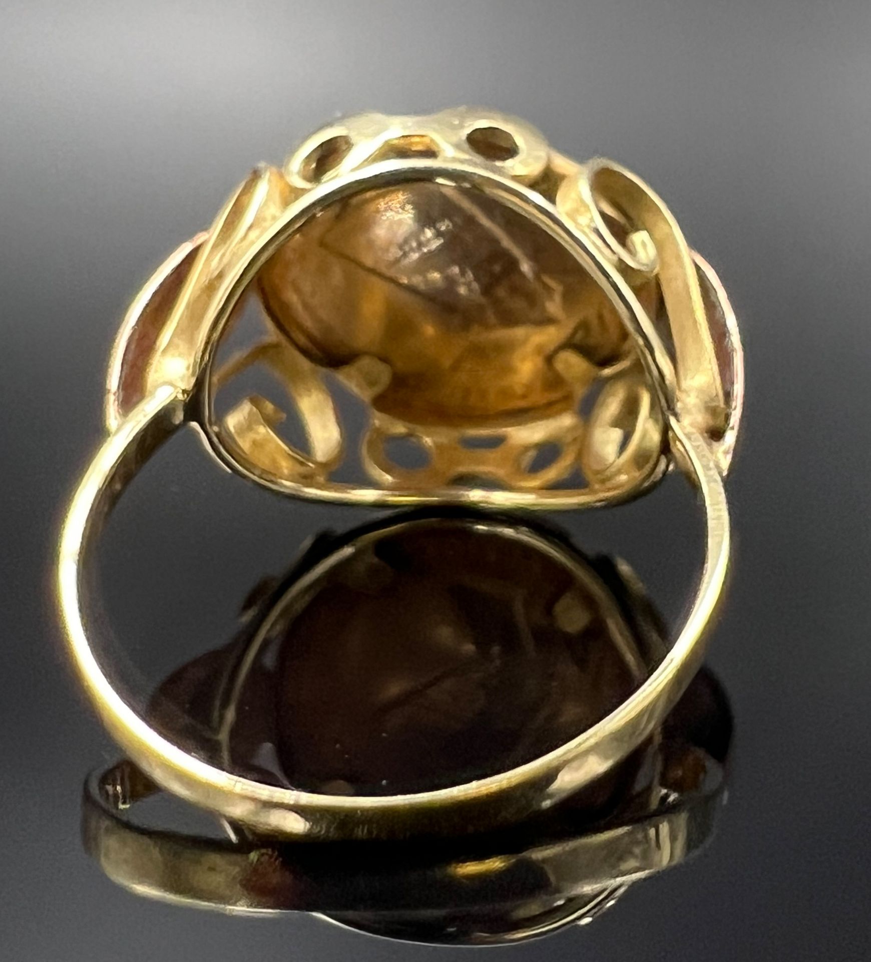 "Nefertiti" medal ring. Setting 585 yellow gold / rose gold. - Image 2 of 5